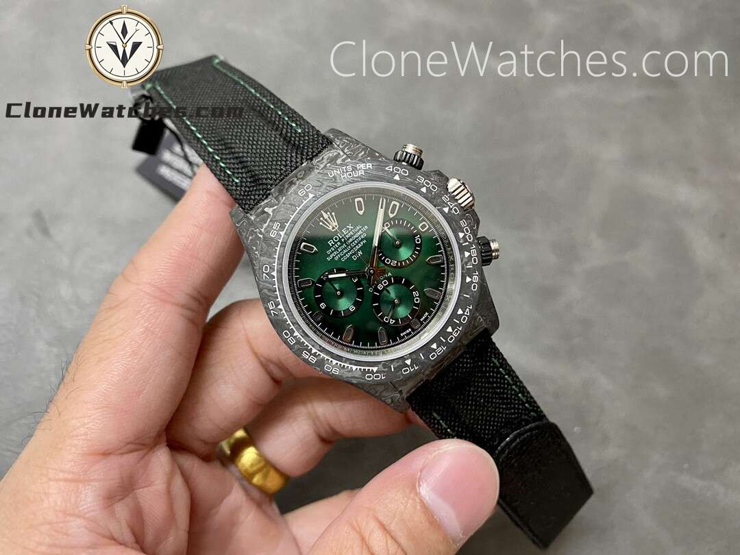 Modified Super Clone Watches 1:1 DiW Rolex Daytona GRADIENT GREEN SILVER