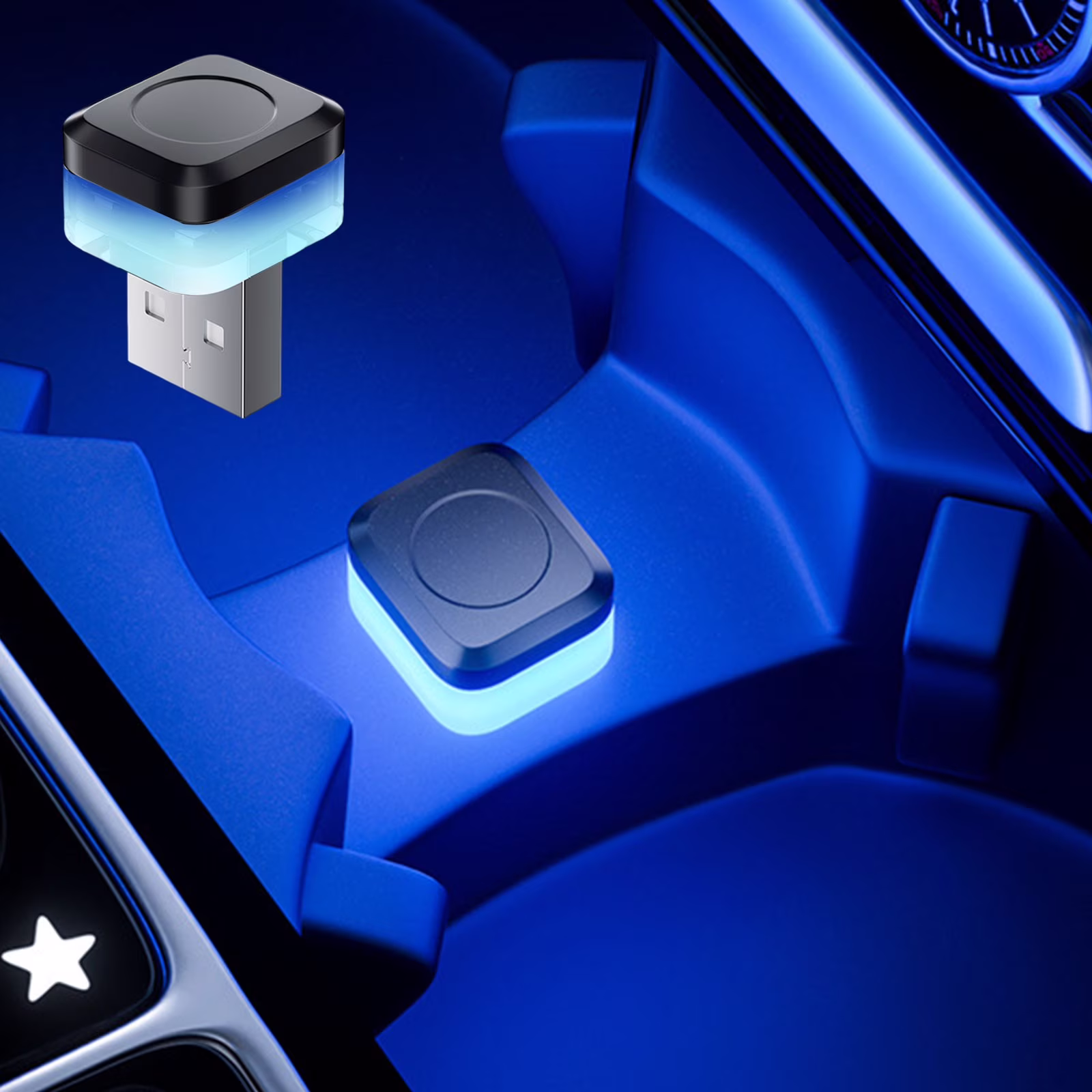 KCGYNP Car Ambient Lighting Clearance,USB Powered LED Decor,Plastic Mood Light,Vehicle Interior Accent Lighting,Night Driving Safety