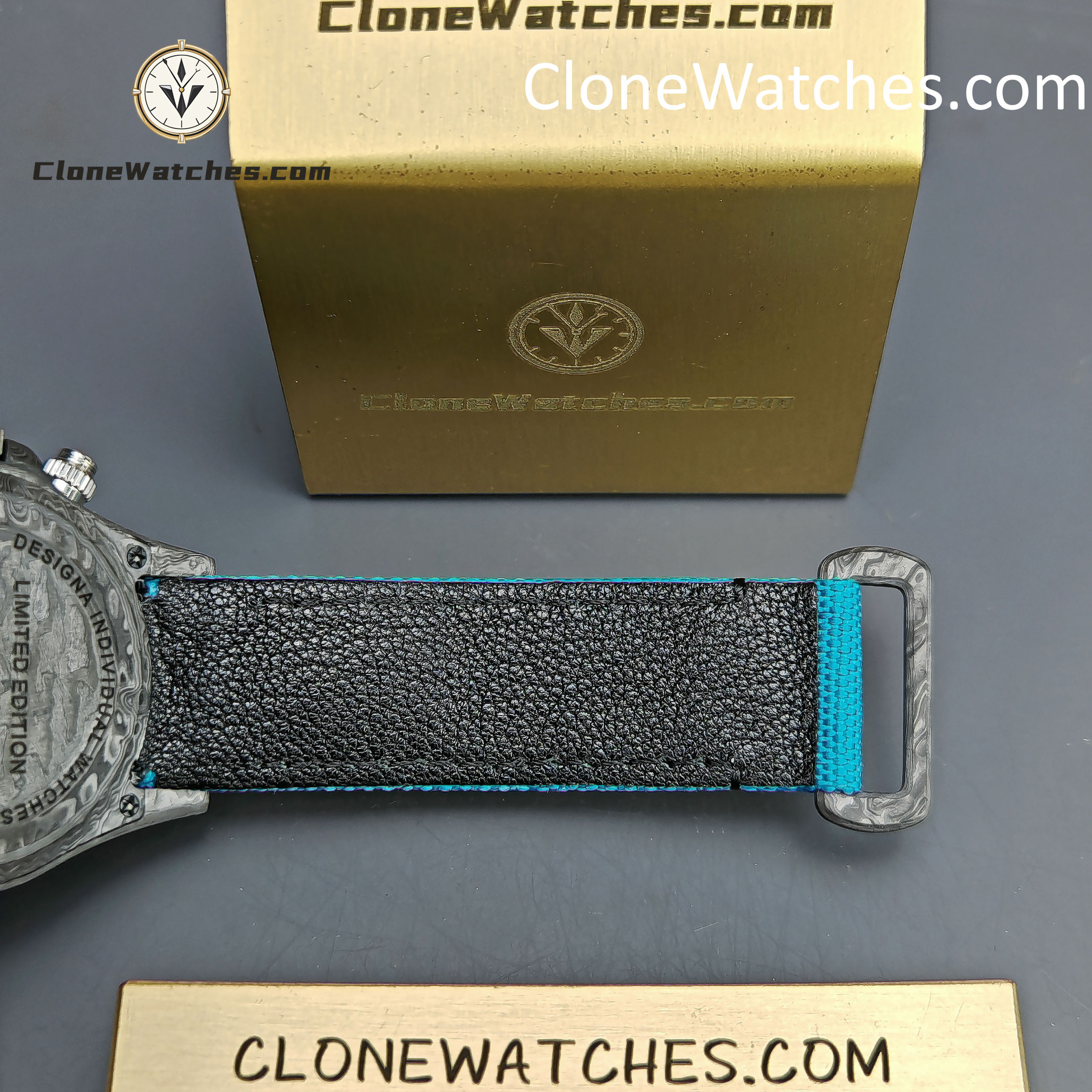 Modified Super Clone Watches 1:1 DIW Rolex Daytona Blue Dial 4130 Movement Blue Strap
