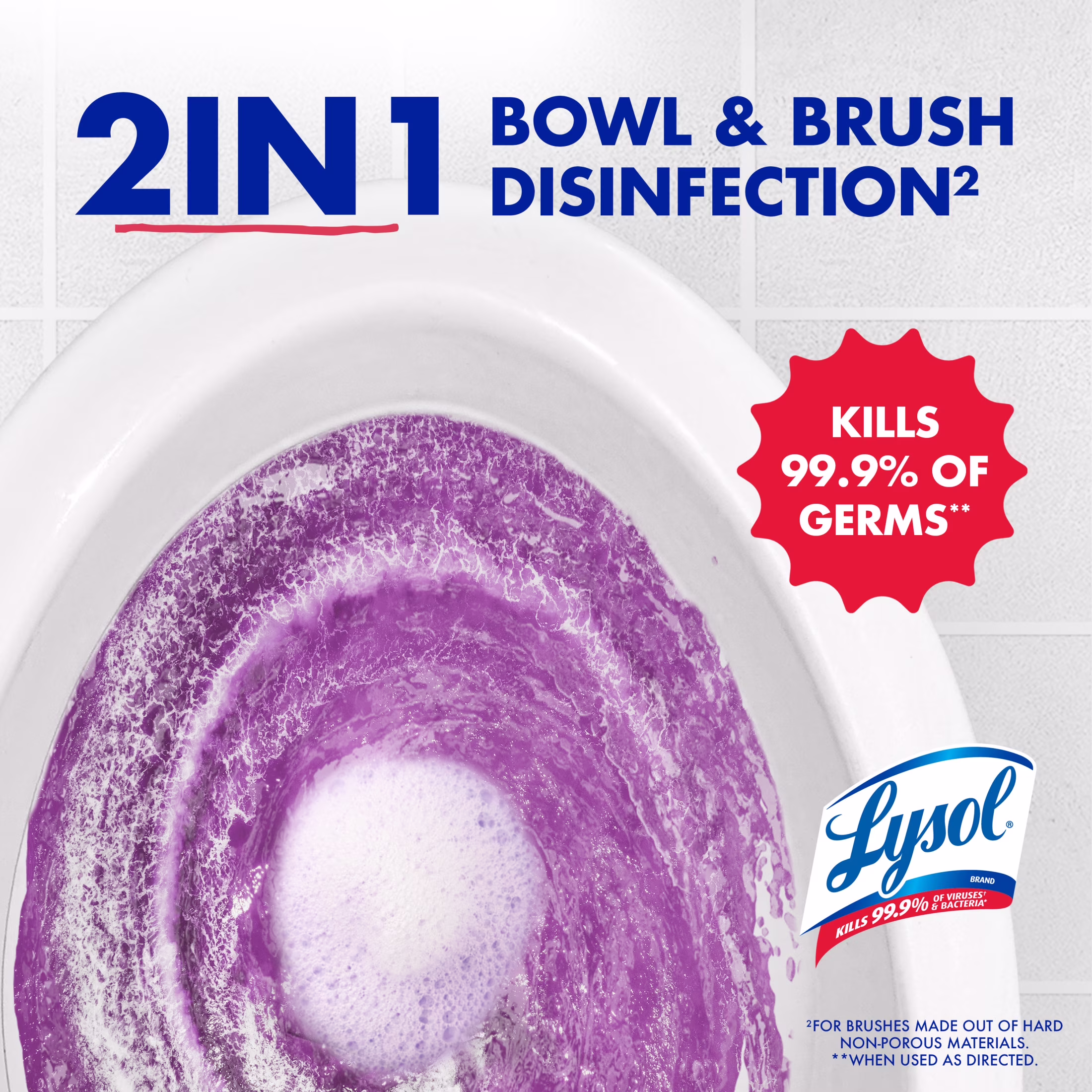 Lysol Toilet Bowl Cleaner Clinging Gel, Disinfecting Bathroom Cleaner and Toilet Bowl Stain Remover, Lavender & Cotton Blossom Scent, 24 fl oz
