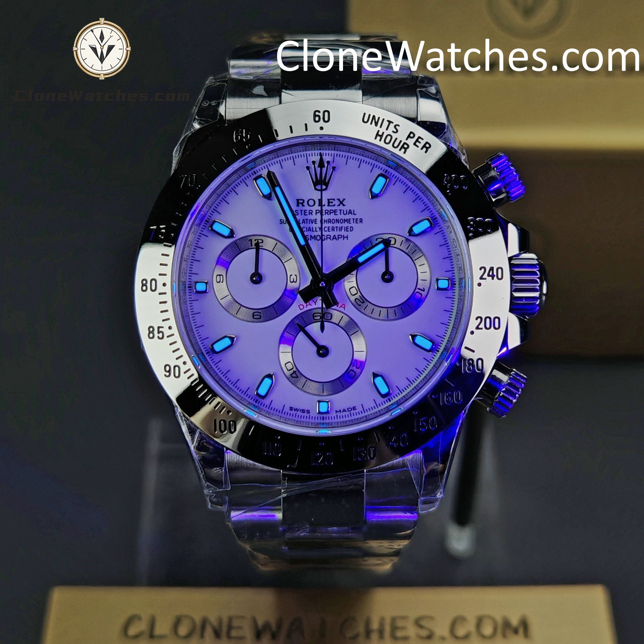 Rolex Super Clone Watches 1:1 Daytona White Dial M116520-78590 4130 Movement