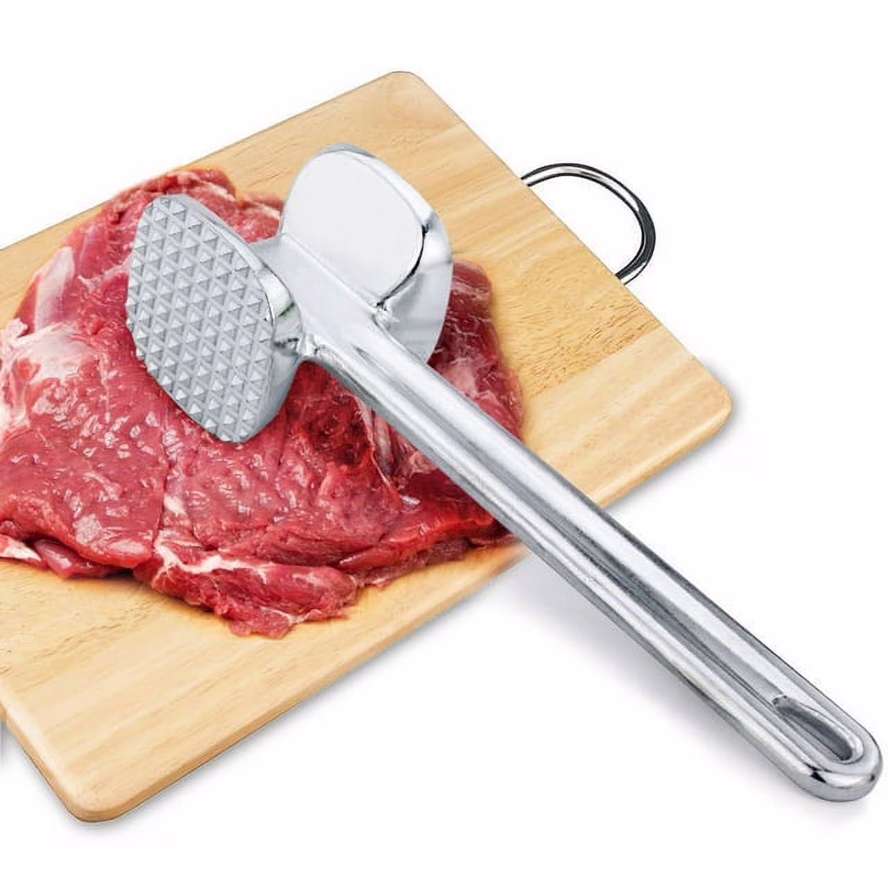 aoksee Kitchen Utensils 19.5cm Two Sides Aluminum Meat Hammer Mallet Beef Chicken Steak Beefs Porks Gift on Clearance