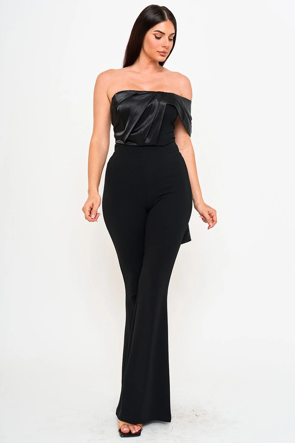 Symphony Jumpsuits- Satin Contrast Jumpsuit