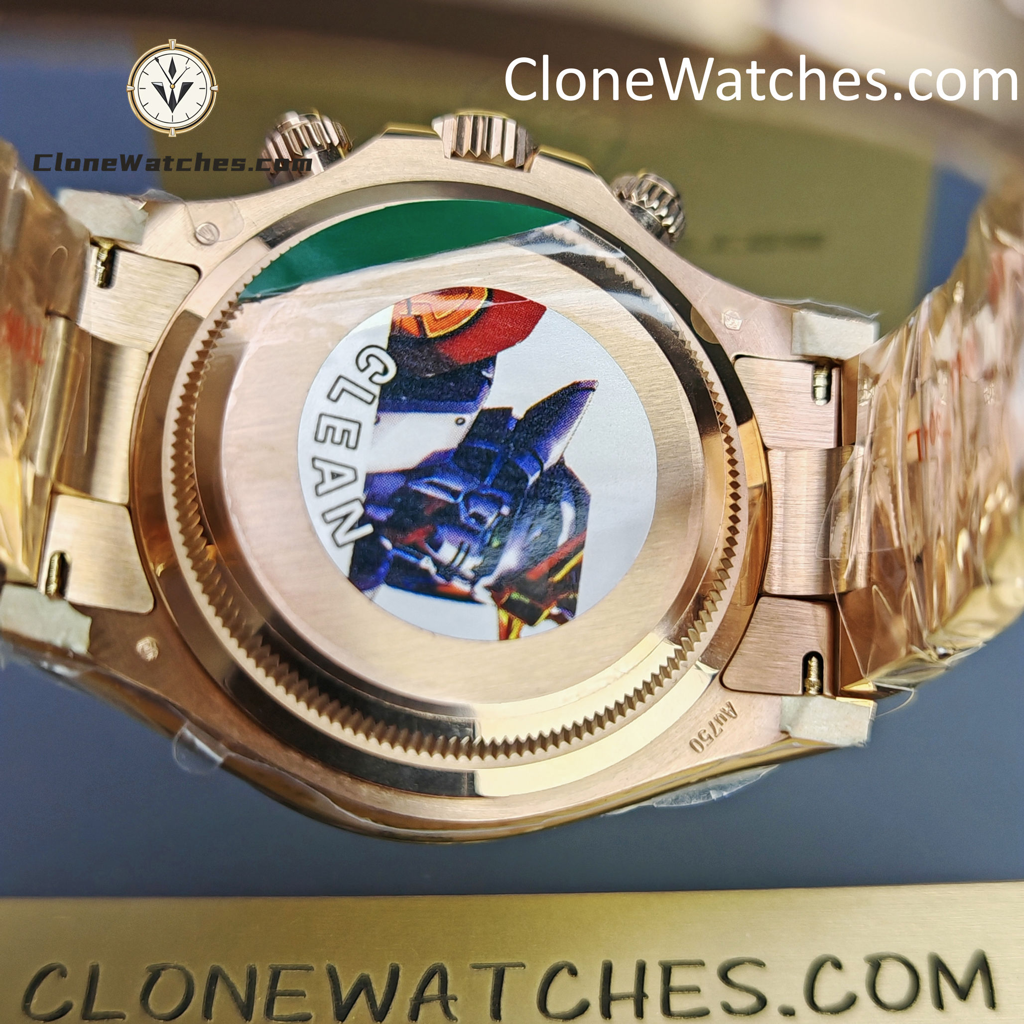 Rolex Super Clone Watches 1:1 Daytona Sundust Dial Rose Gold 126505-0003 4131 Movement