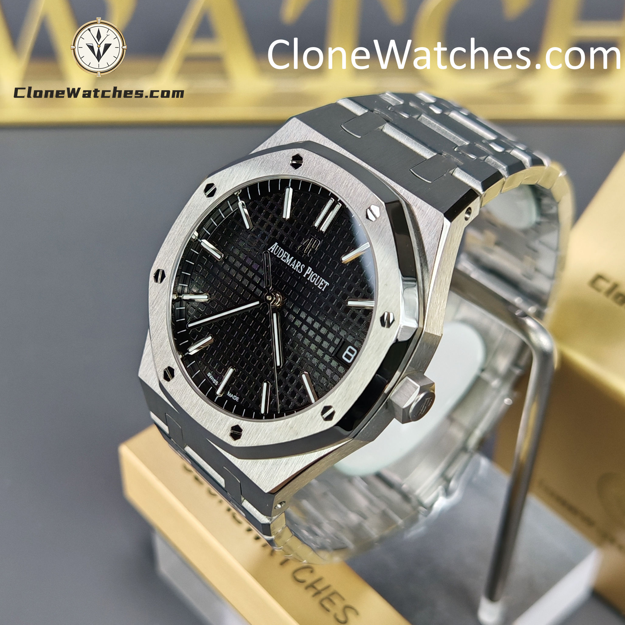Audemars Piguet Super Clone Watches 1:1 Royal Oak 15500 Black Dial