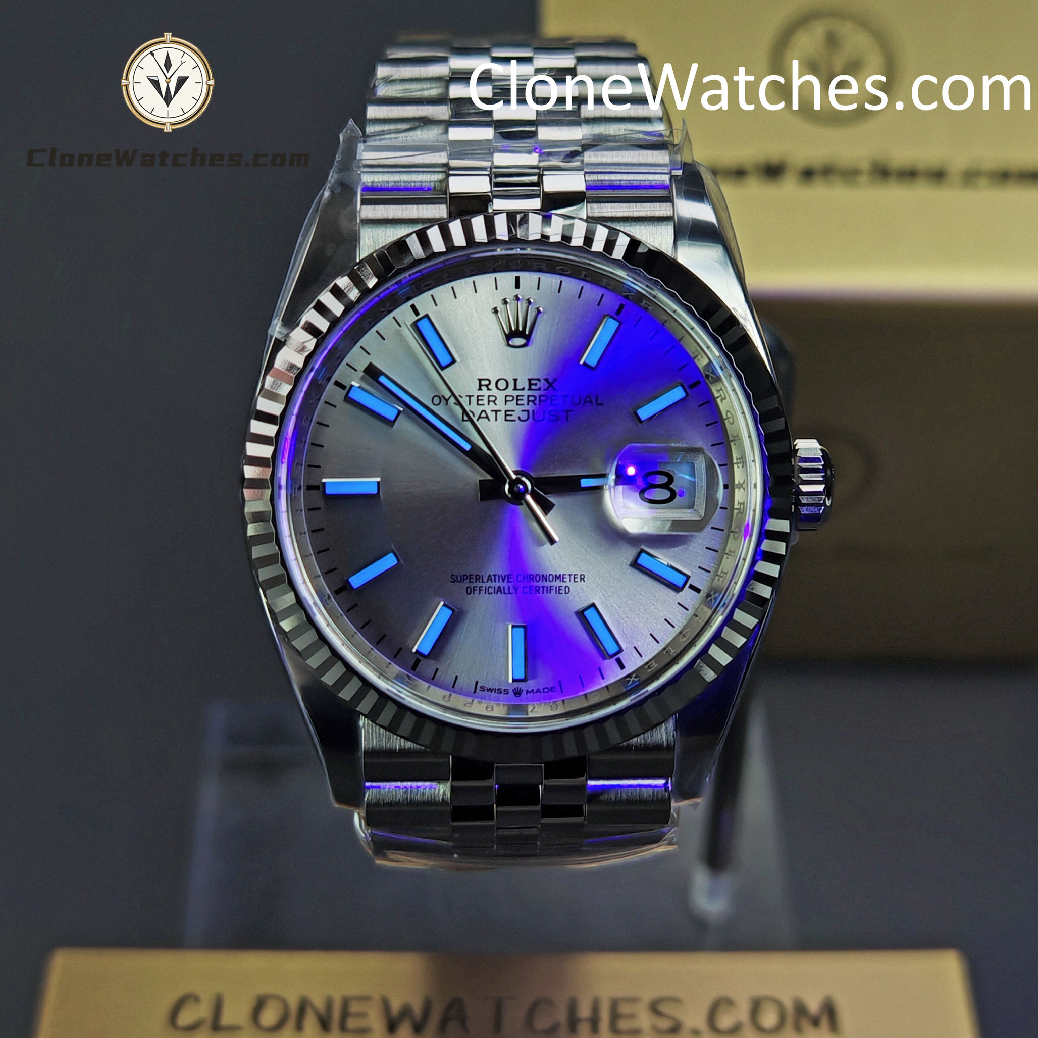 Rolex Super Clone Watches 1:1 DateJust m126234-0013 Silver Dial Jubilee 36MM 3235 Movement