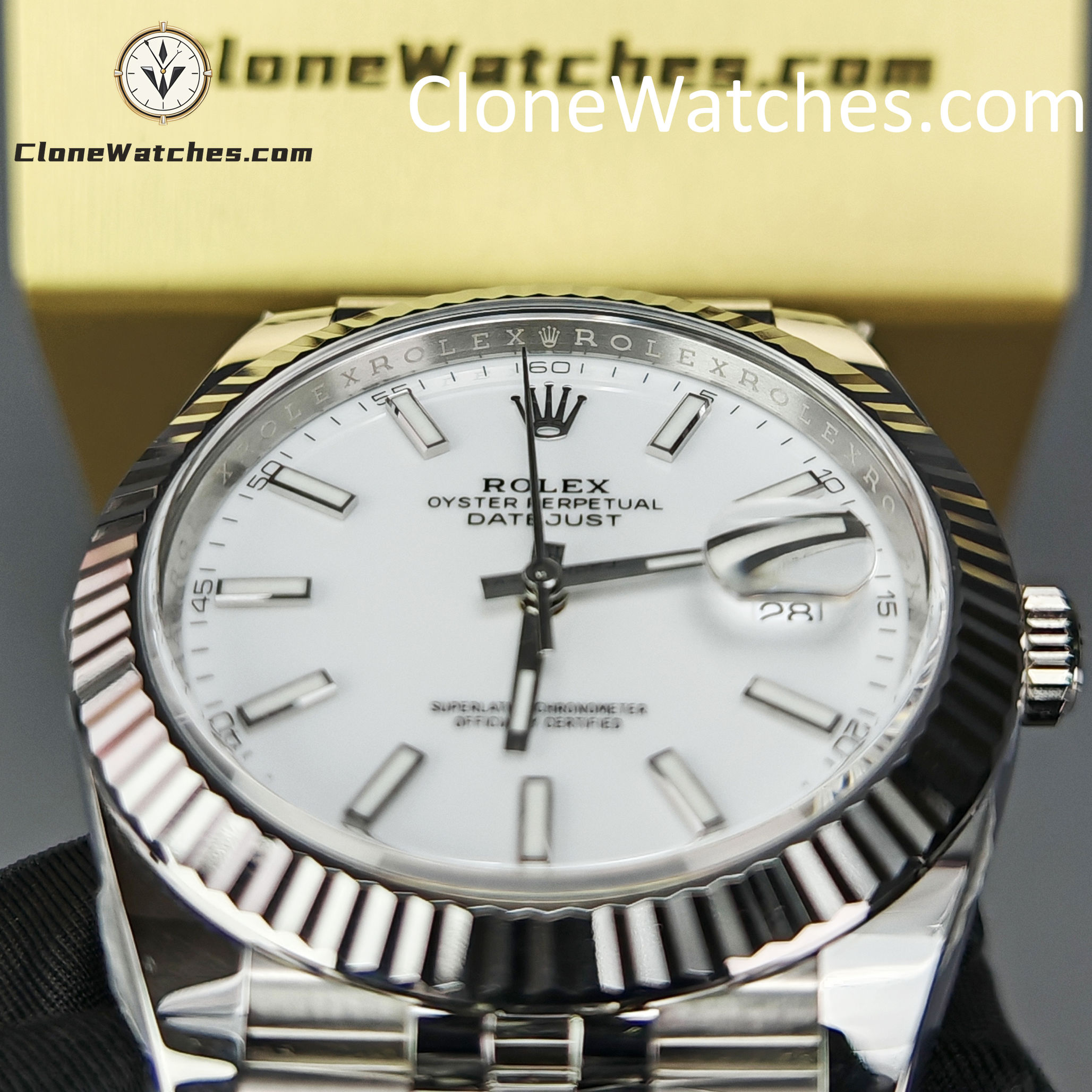 Rolex Super Clone Watches 1:1 DateJust White Dial m126334-0010 Jubilee 41MM 3235 Movement