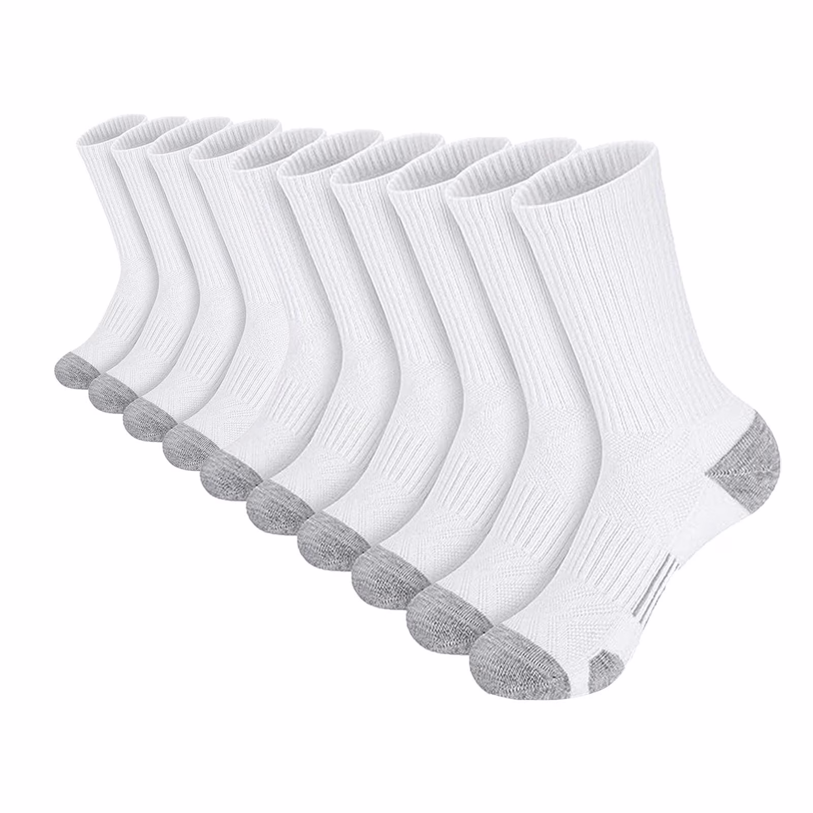 asjyhkr Mens Crew Socks Cotton Running Hiking Basketball Football Athletic Mid Calf Socks