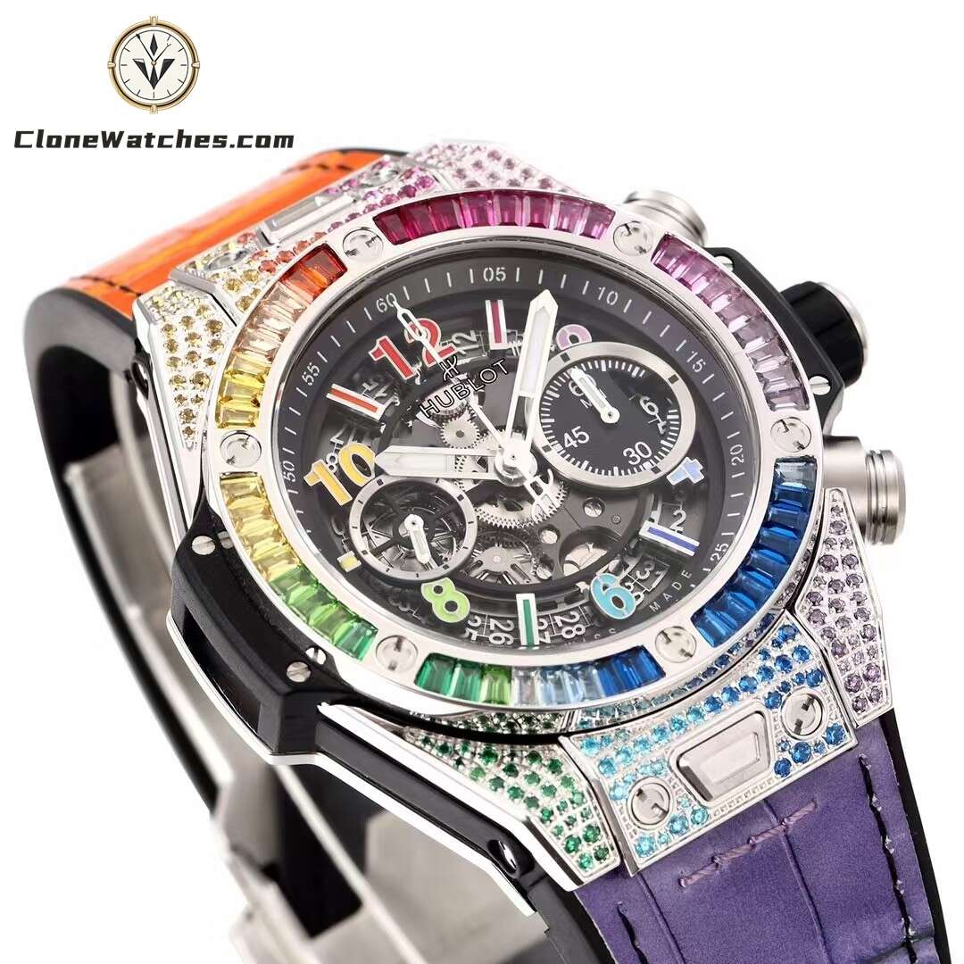 Hublot Super Clone Watches 1:1 Big Bang Unico Titanium Rainbow 42MM 441.NX.1117.LR.0999
