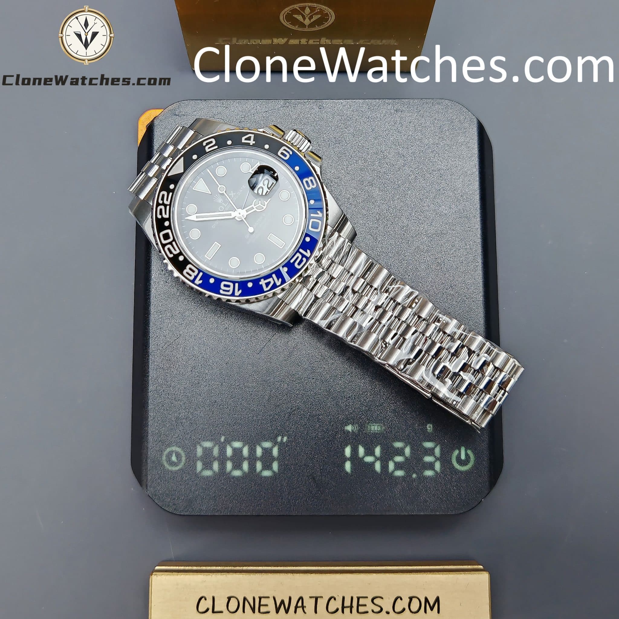 Rolex Super Clone Watches 1:1 BATMAN GMT Master II M126710blnr Jubilee 3285 Movement