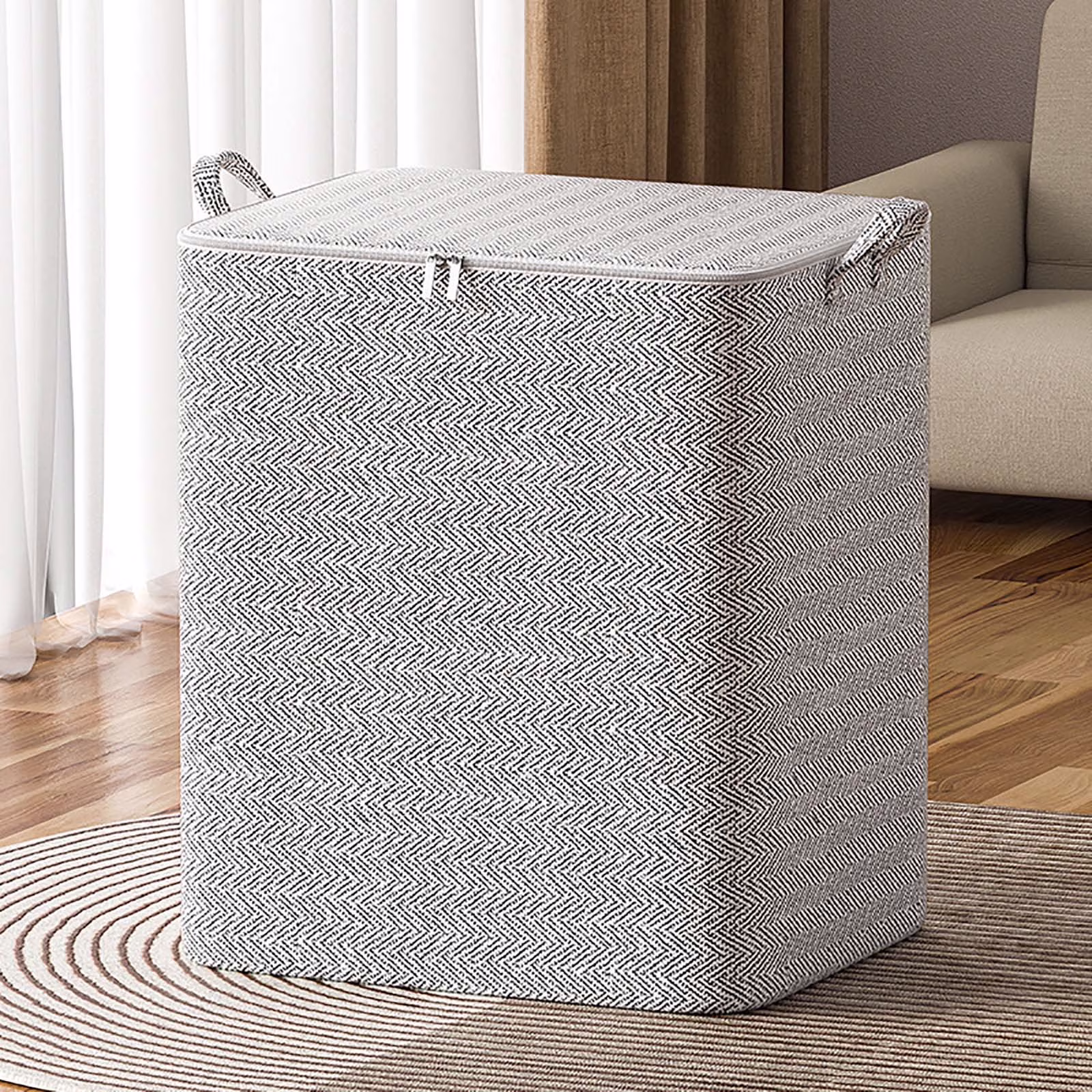 Under $5! xgfhyjeh Clothes Storage Bags, Foldable Wardrobe Storage Box, Extra Large Capacity Closet Organizers and Storage Bins for Clothing Blanket Bedding, Toy Containers Chest