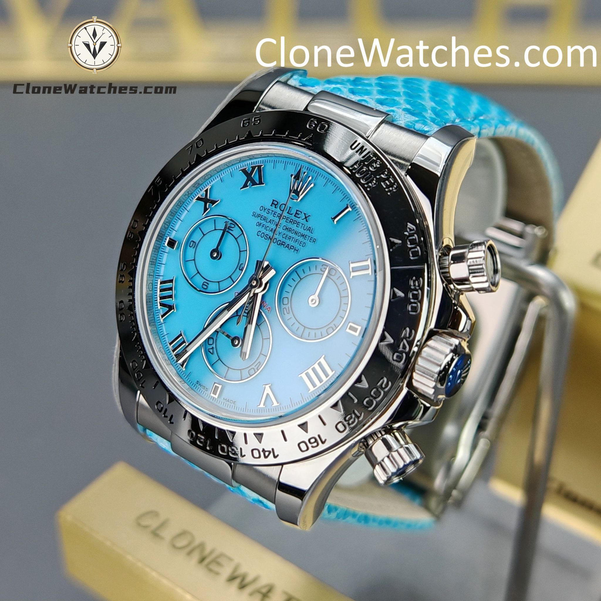 Rolex Super Clone Watches 1:1 Daytona M116519 Beach Blue 4130 Movement