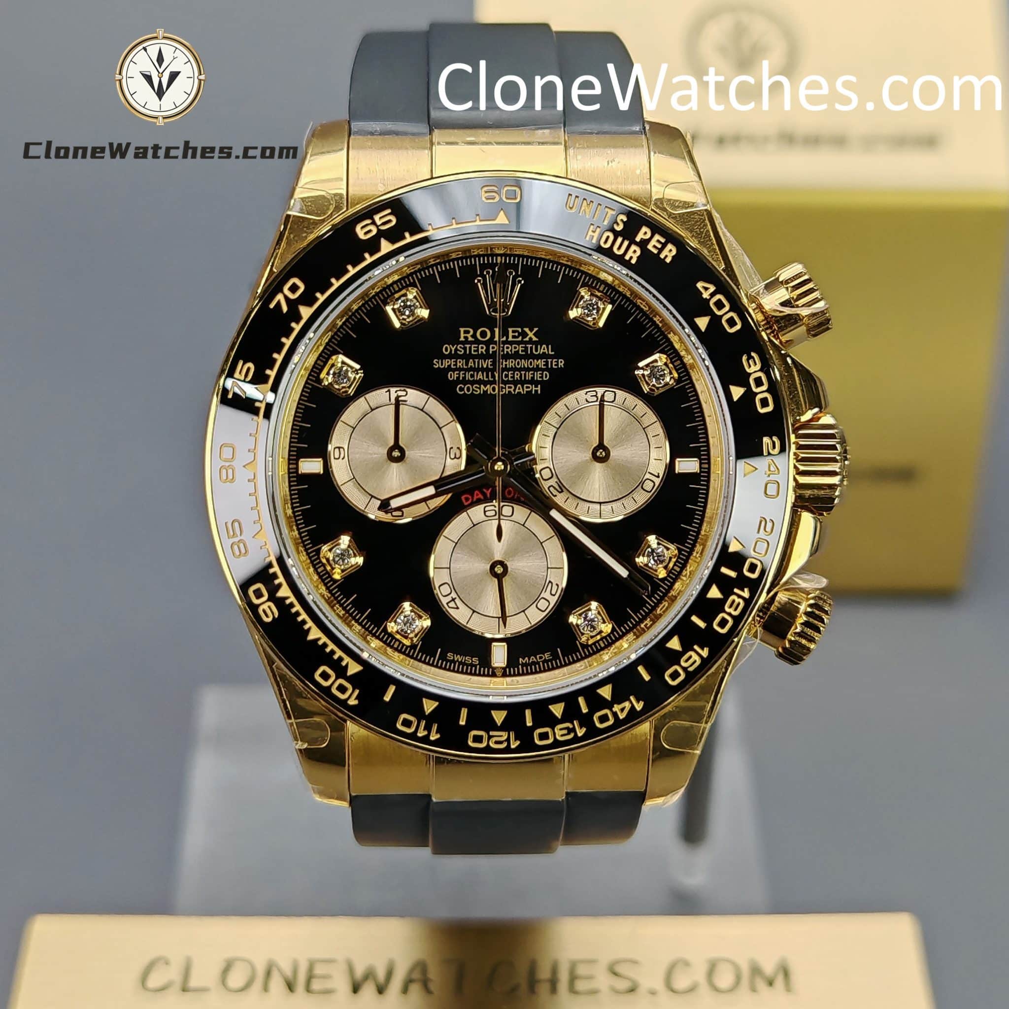 Rolex Super Clone Watches 1:1 Daytona 18k Gold M126518ln-0006 4131 Movement