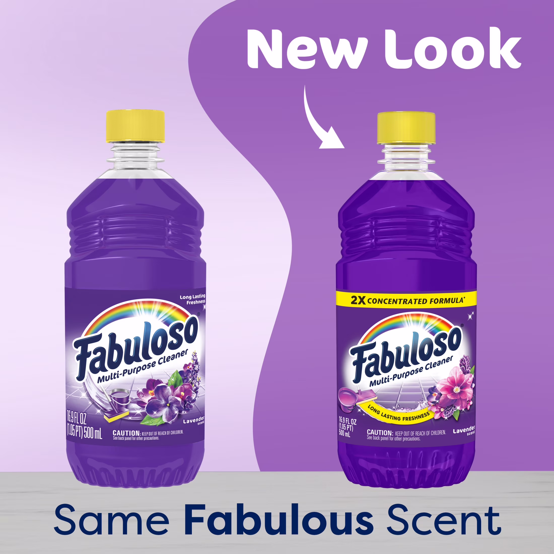 Fabuloso 2X Multi-Purpose Cleaner, No Rinse Floor Cleaner, Lavender Scent, 16.9 fl oz