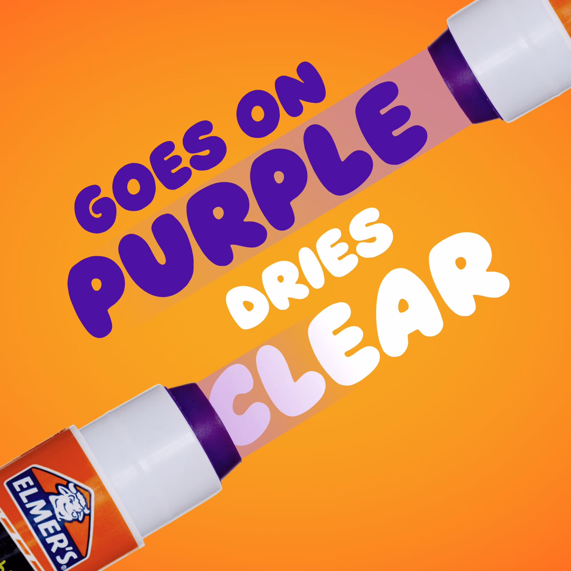 Elmer's Disappearing Purple School Glue Sticks, Washable, 0.21 Ounce Glue Sticks, 6 Count
