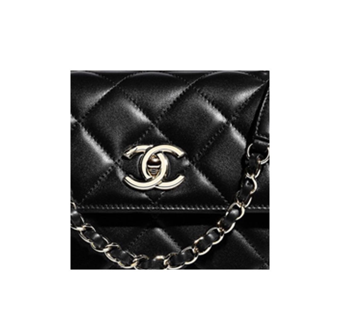 Chanel trendy cc Diamond patterned flap sheepskin crossbody bag