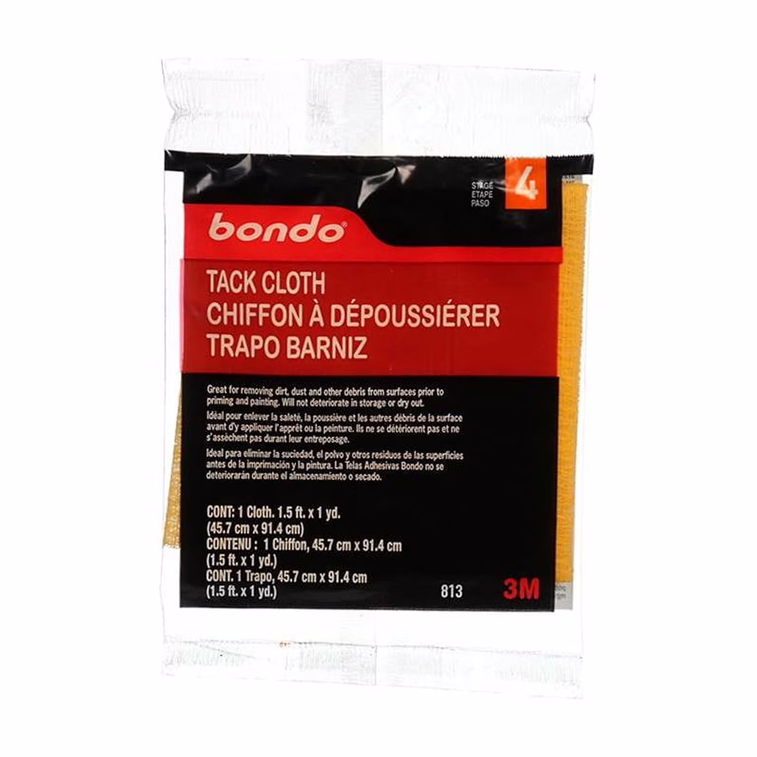 Bondo Tack Cloth, Long Lasting, 813SRP