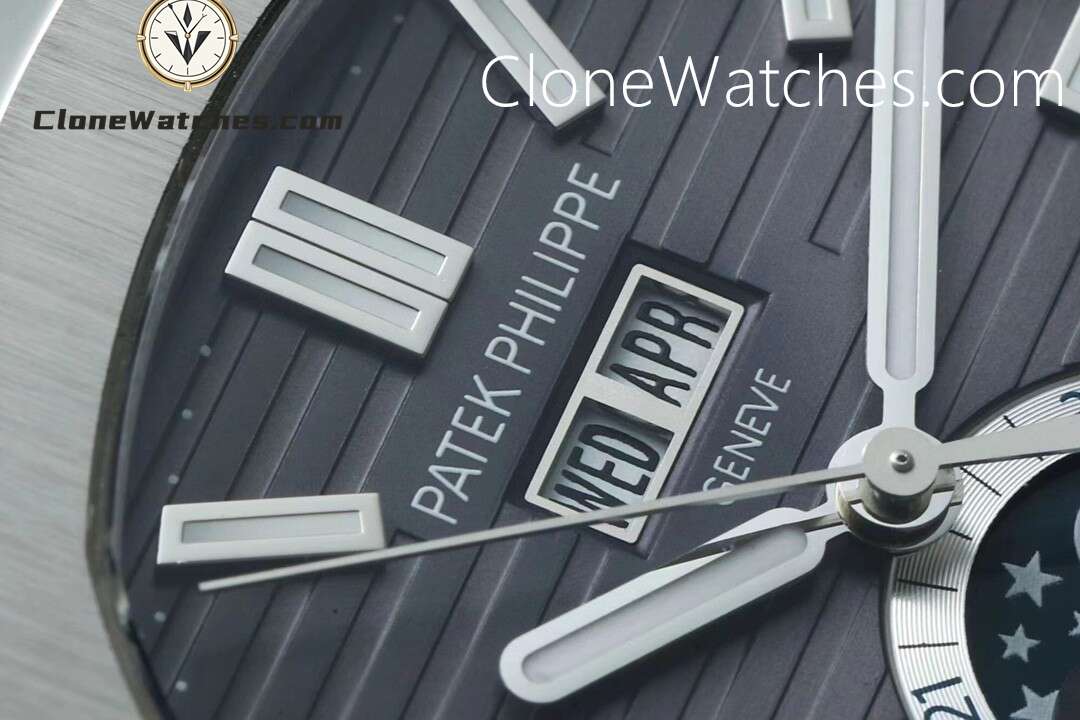 Patek Philippe Super Clone Watches 1:1 Nautilus 5726 Annual Calendar Grey Dial