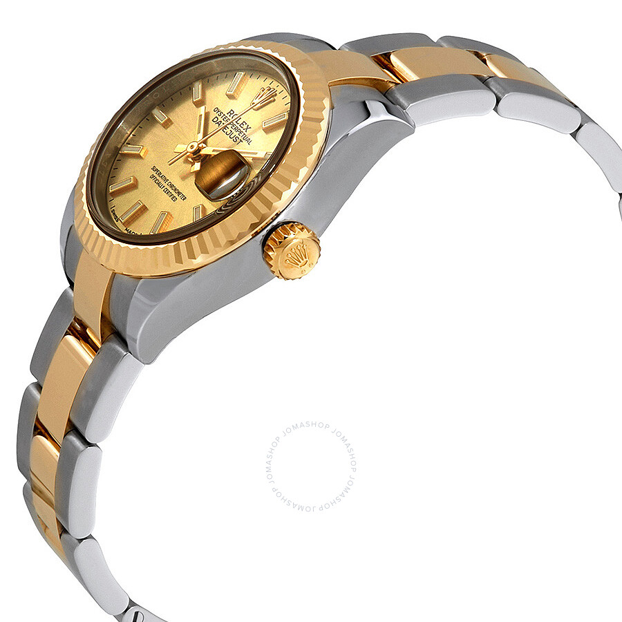 Rolex Datejust Automatic Champagne Dial Ladies Steel and 18kt Yellow Gold Oyster Watch 279173CSO（Lifetime free warranty+90-days replacement service & Refund!.）