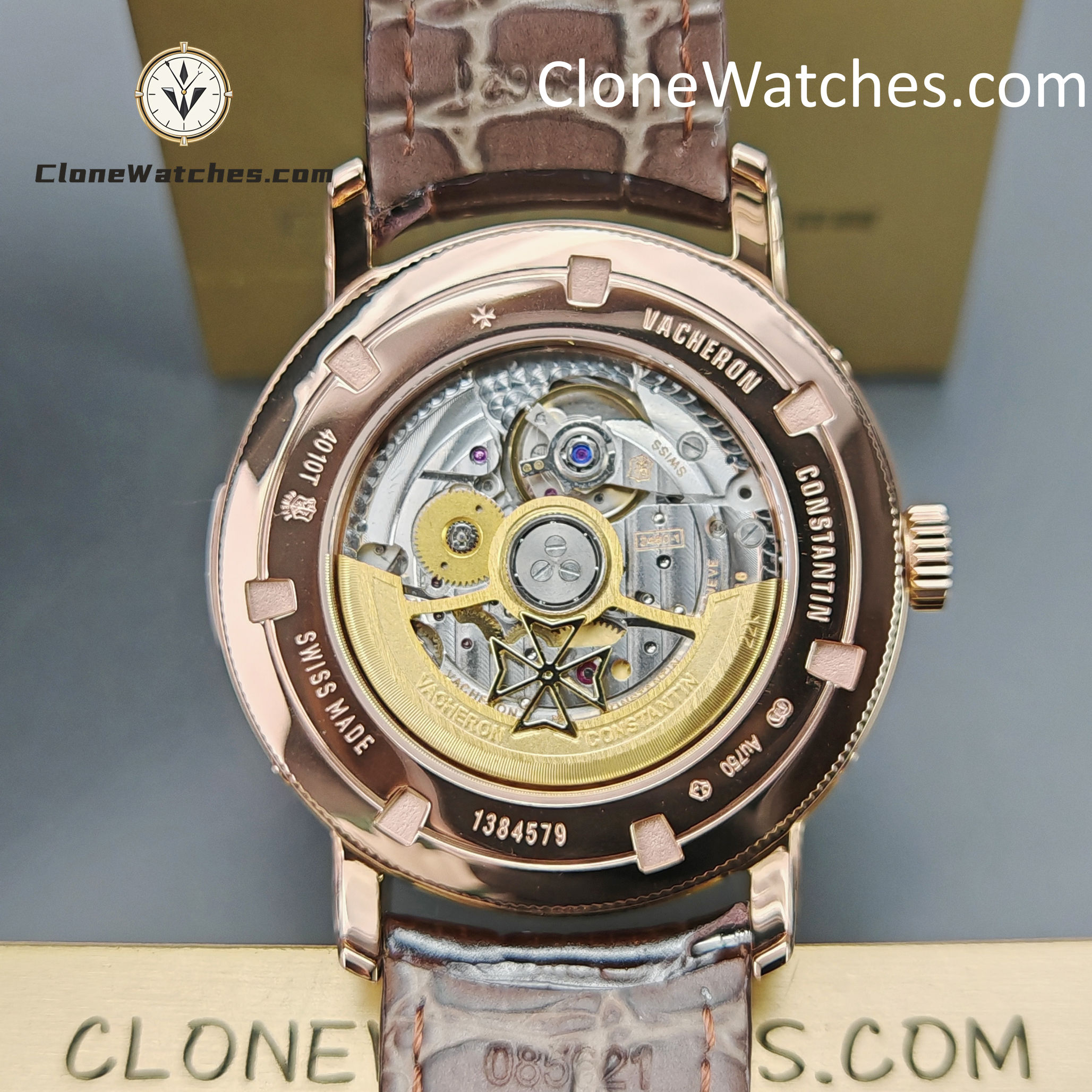 Vacheron Constantin Super Clone Watches 1:1 Traditionnelle Rose Gold 4010T/000R-B344 White Dial