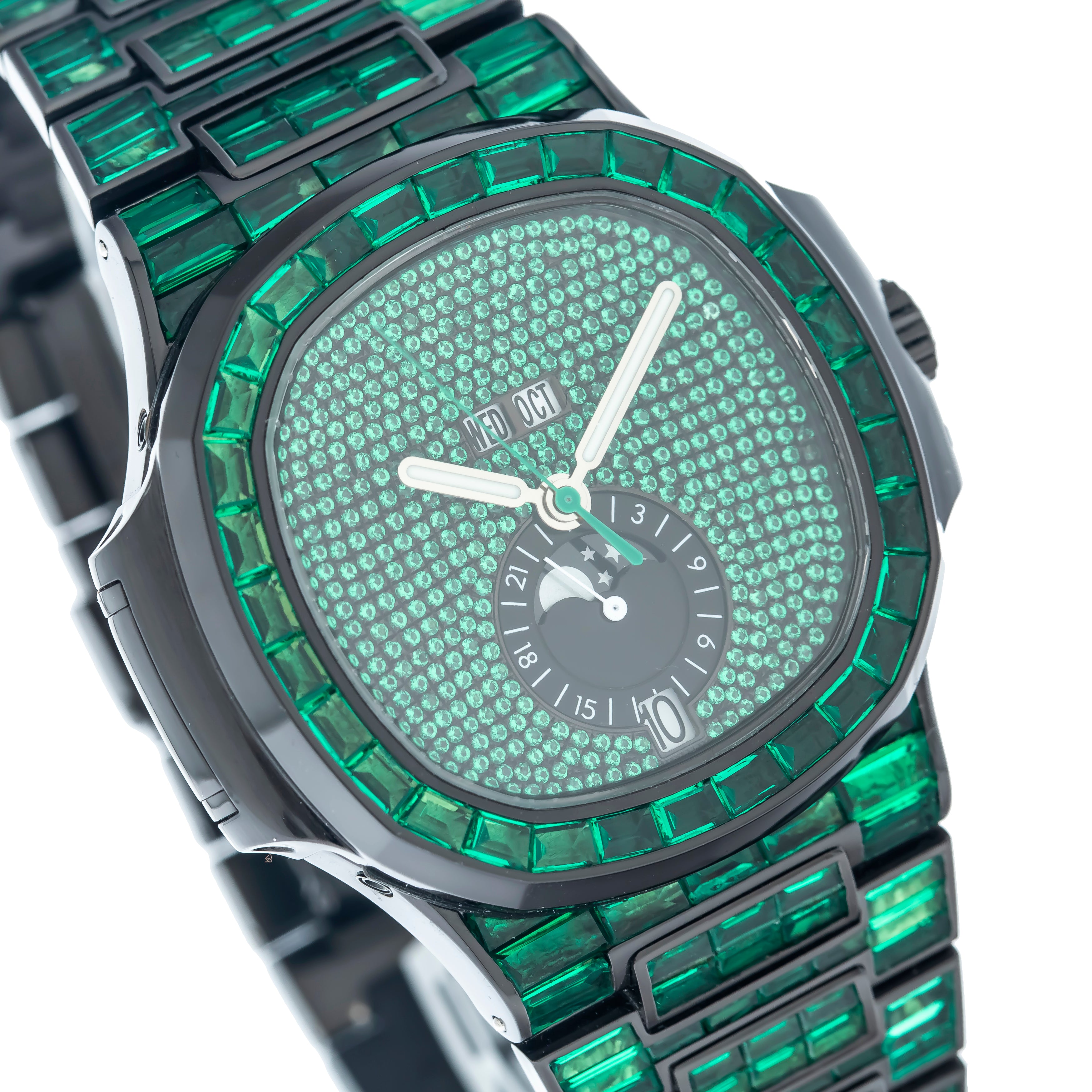 Patek Philippe Nautilus 5726/1A 40MM Green Gemstone Dial With Green Gemstone Bracelet