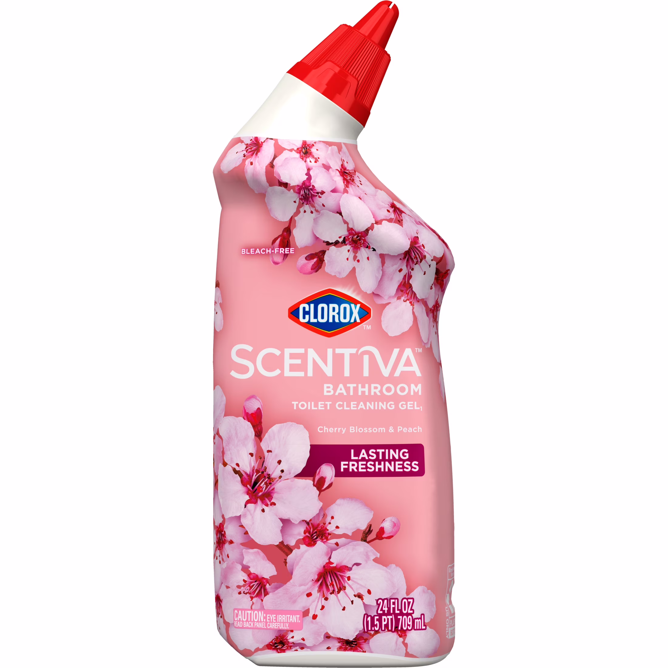 Clorox Scentiva Bathroom Toilet Cleaning Gel, Cherry Blossom & Peach, 24 fl oz