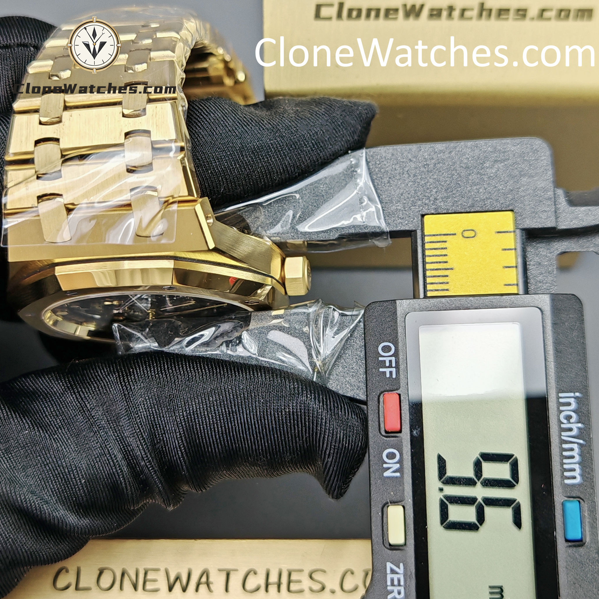 Audemars Piguet Super Clone Watches 1:1 Royal Oak 18K Gold 15407 Skeleton Dial