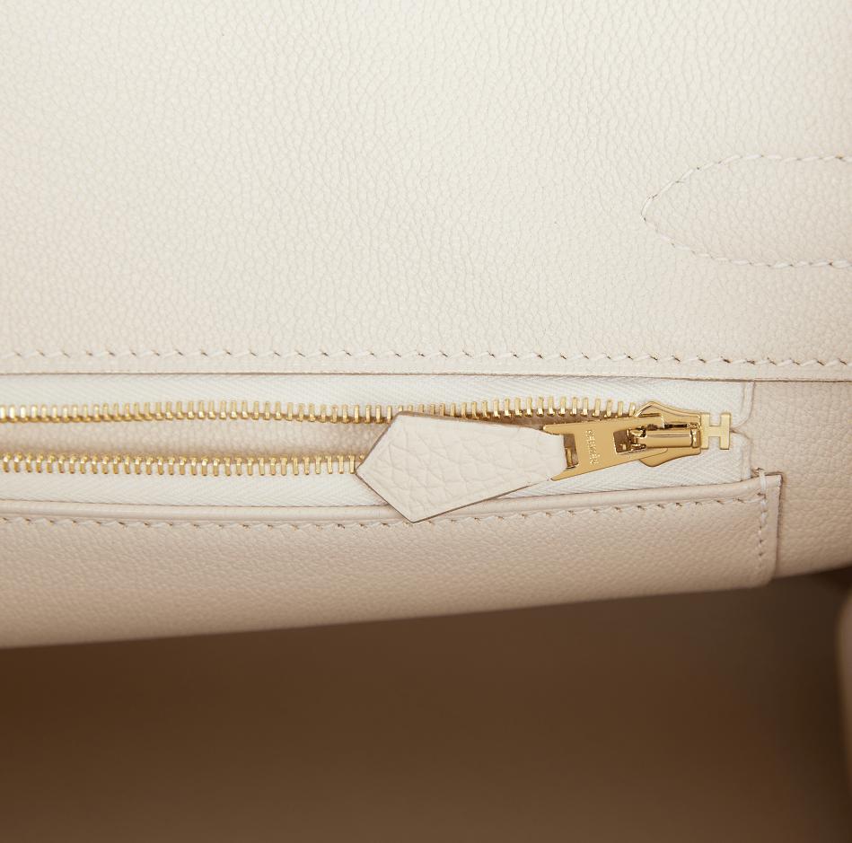 Hermes Birkin 30 Craie Togo Gold Hardware