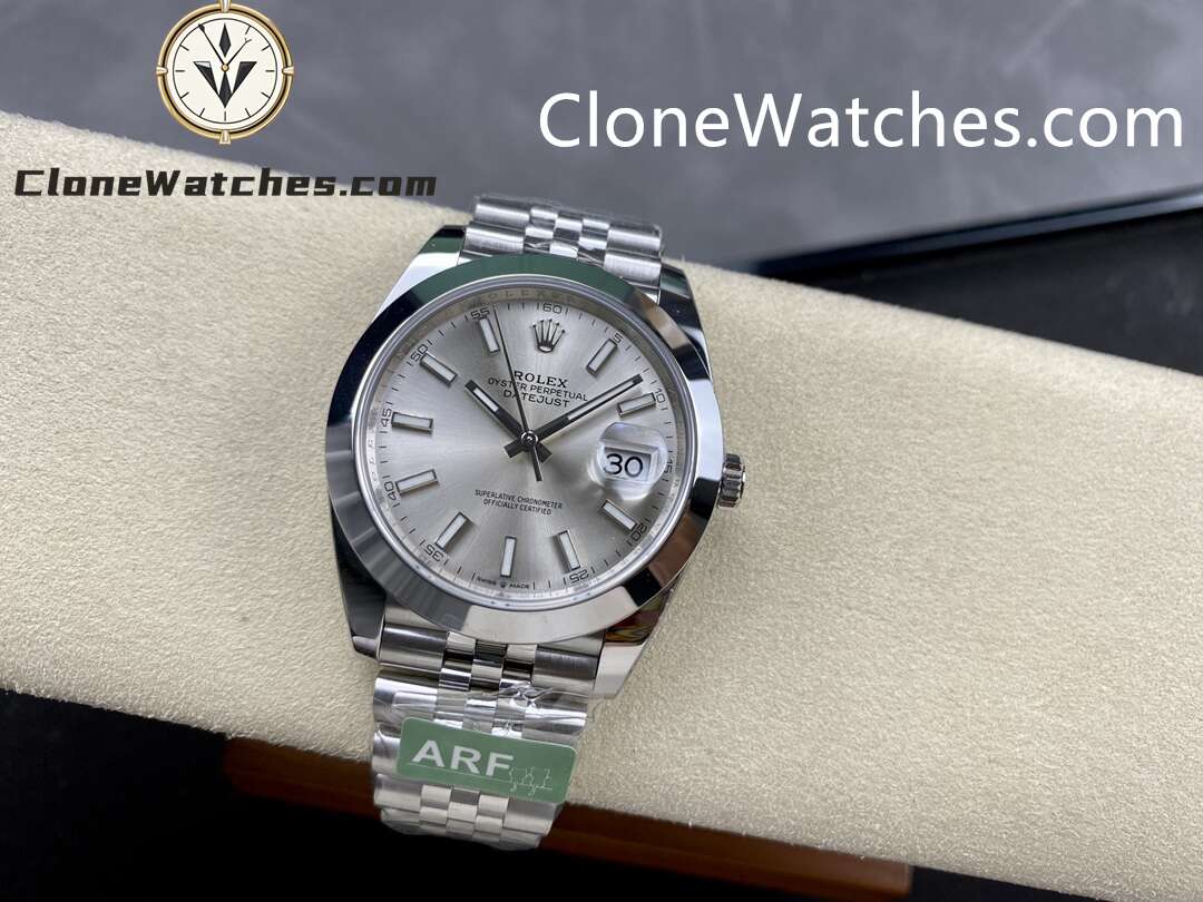 Rolex Super Clone Watches 1:1 DateJust Silver Dial m126300-0004 Jubilee 41MM 3235 Movement