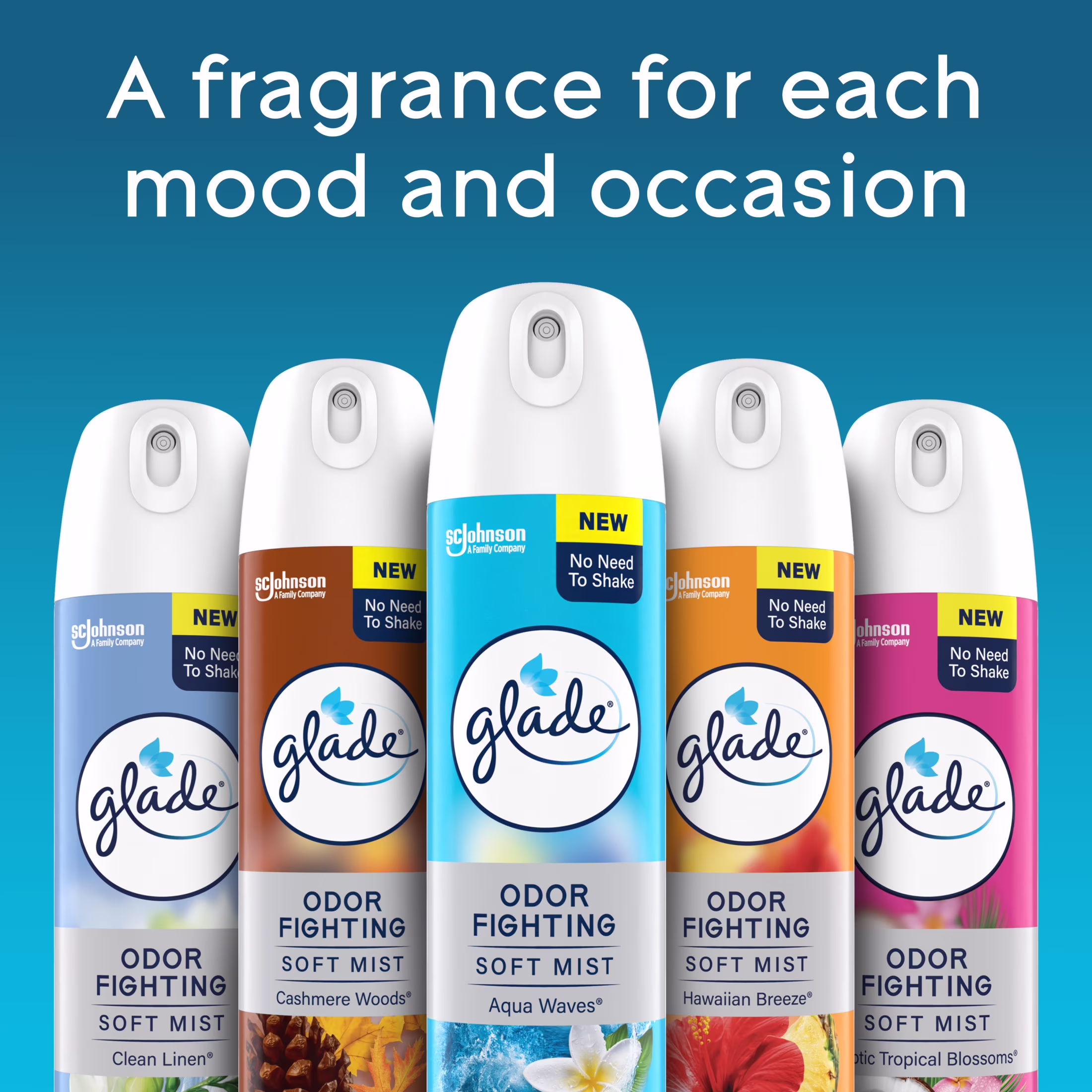 (6 pack) Glade Air Freshener Spray, Sky and Sea Salt scent, Infused with Essential Oils, 8 oz