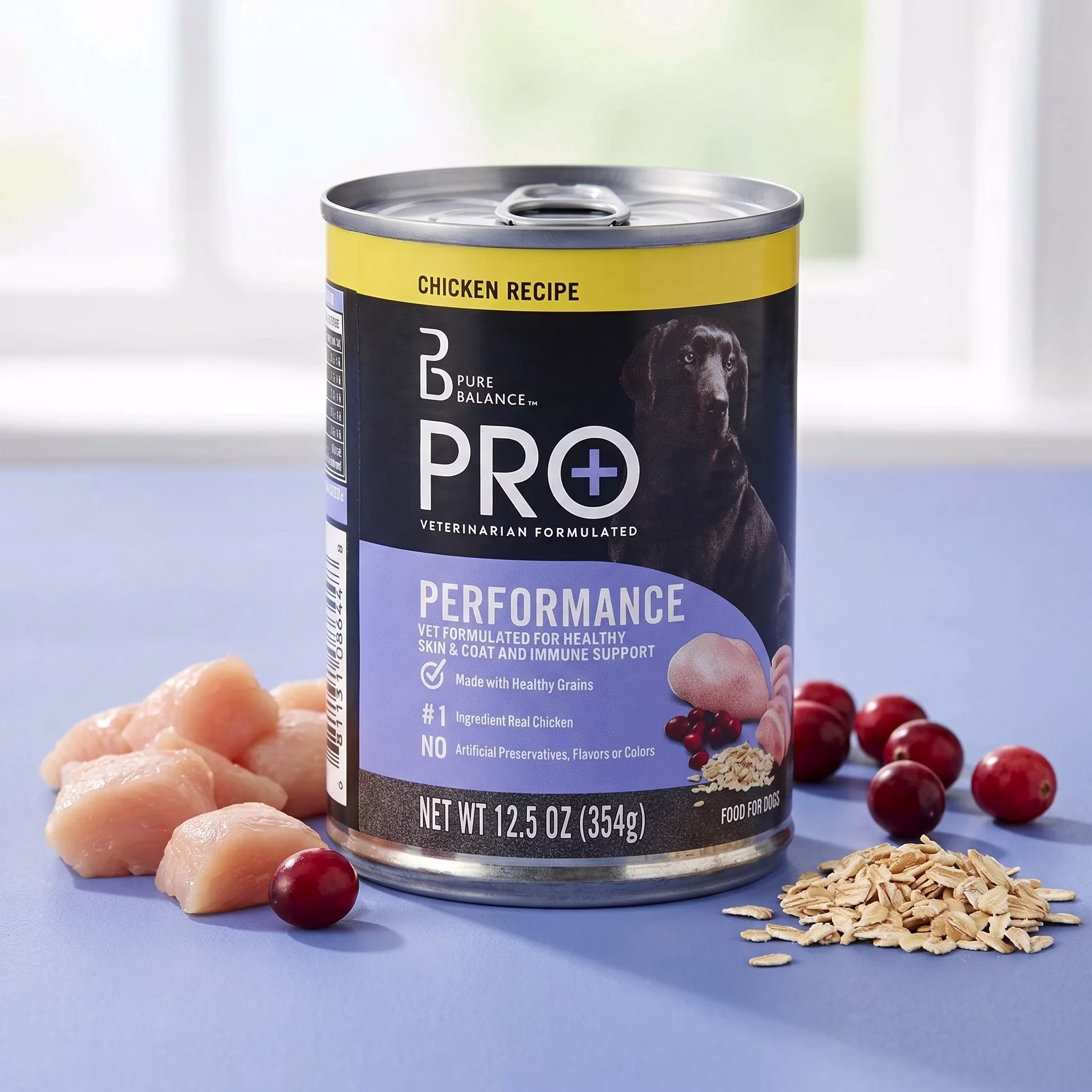Pure Balance Pro+ Chicken Recipe Wet Dog Food for Performance, 12.5 oz Can