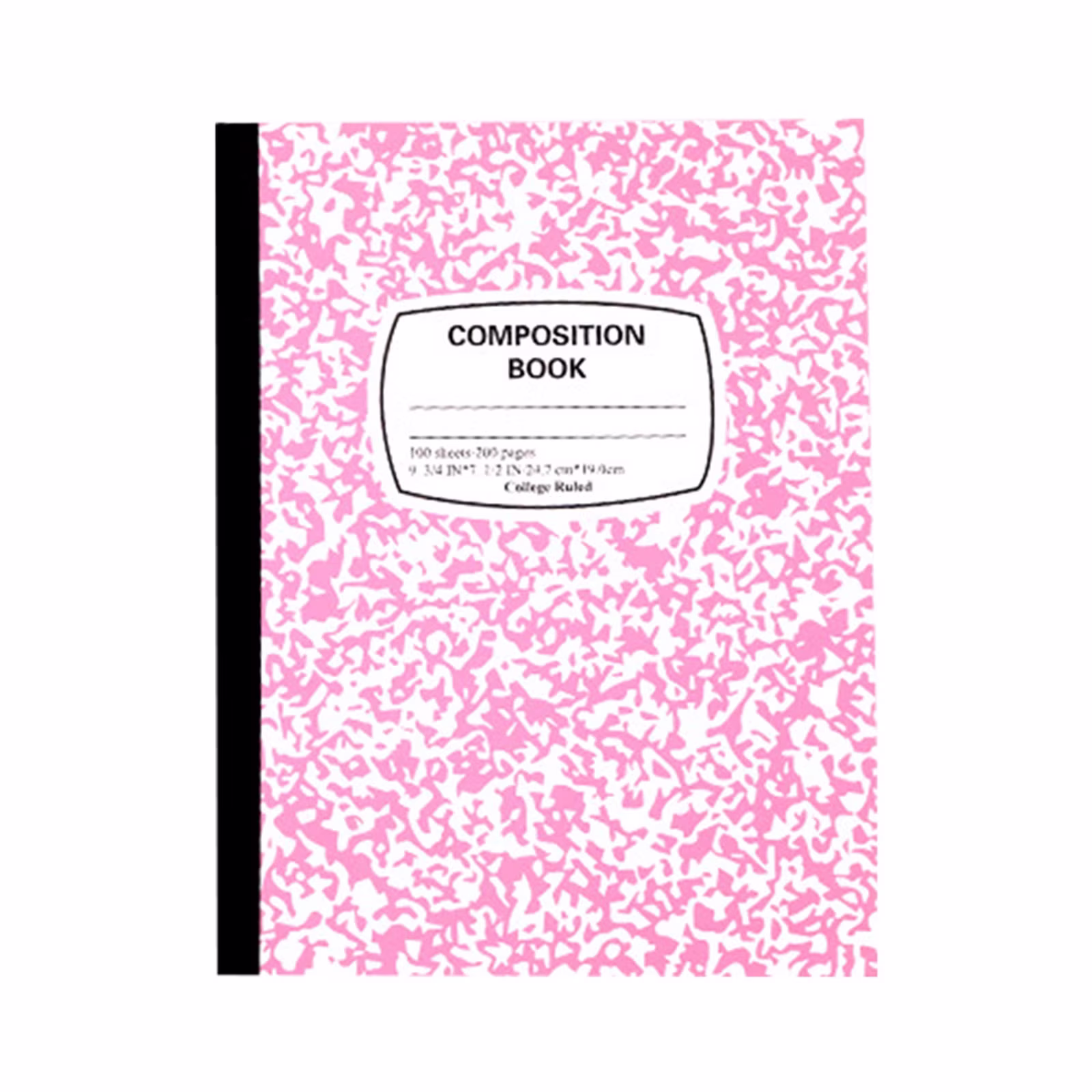 Composition Notebook 1 Pack Wide Ruled 100 Sheets Marble Cover 9.75x7.5in Sewn Binding