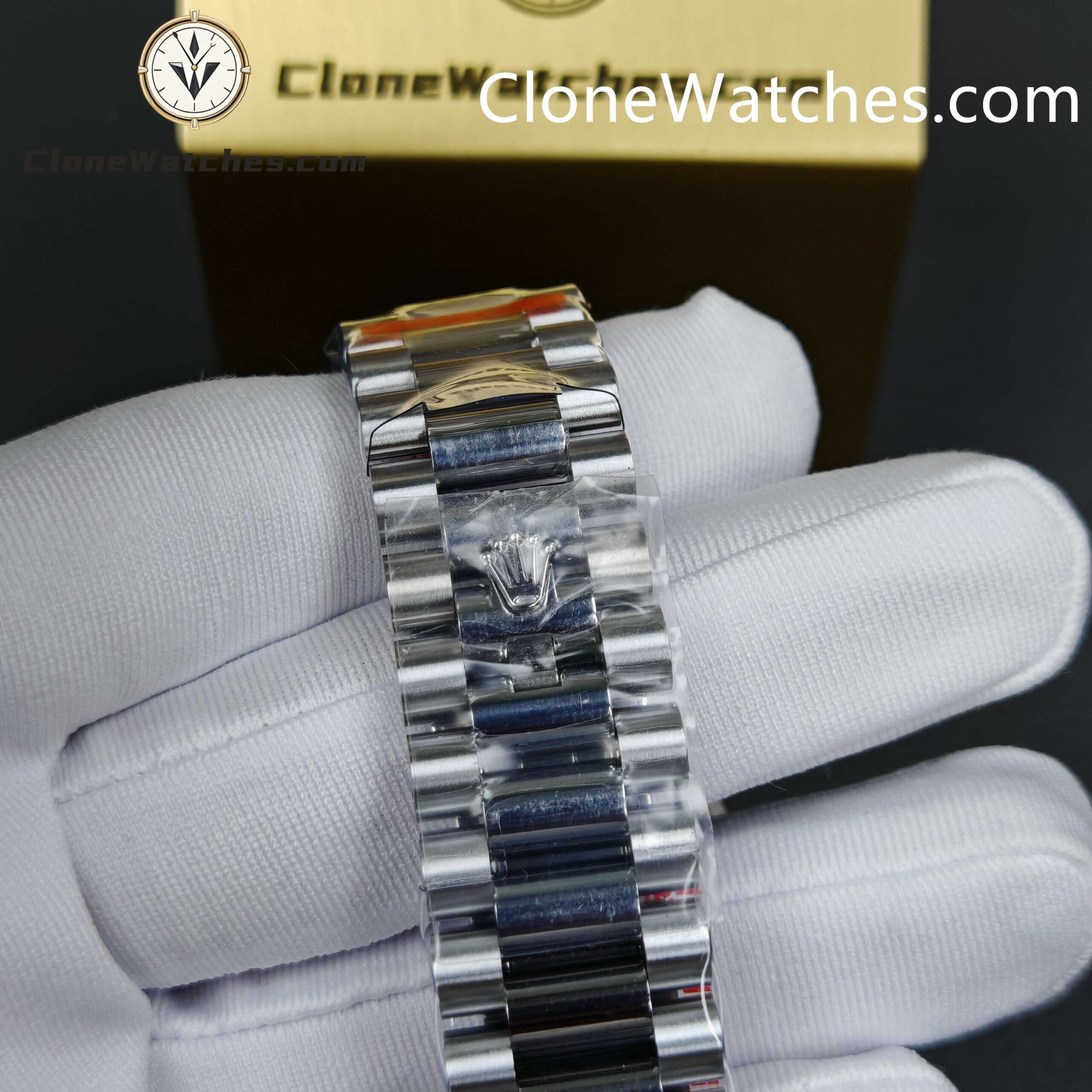 Rolex Super Clone Watches 1:1 Day Date White Dial 40mm m228239-0055 3255 Movement