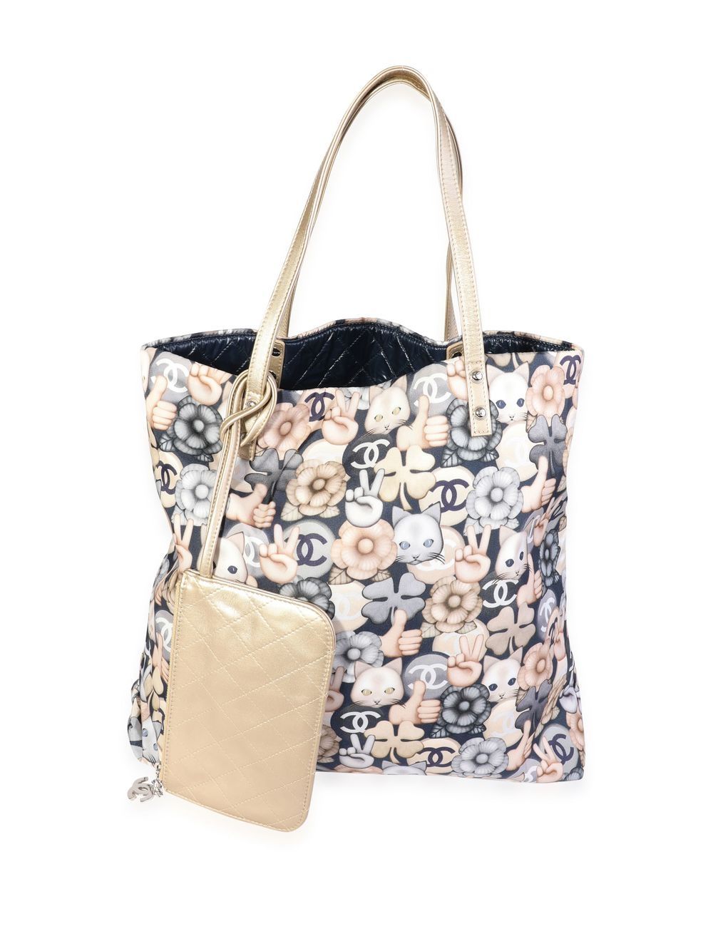 Cat Emoticon logo tote bag
