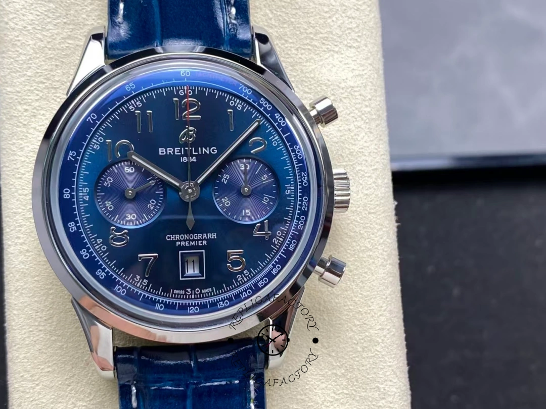 Breitling Premier B01 Chronograph Blue Dial AB0145171C1P2 Replica