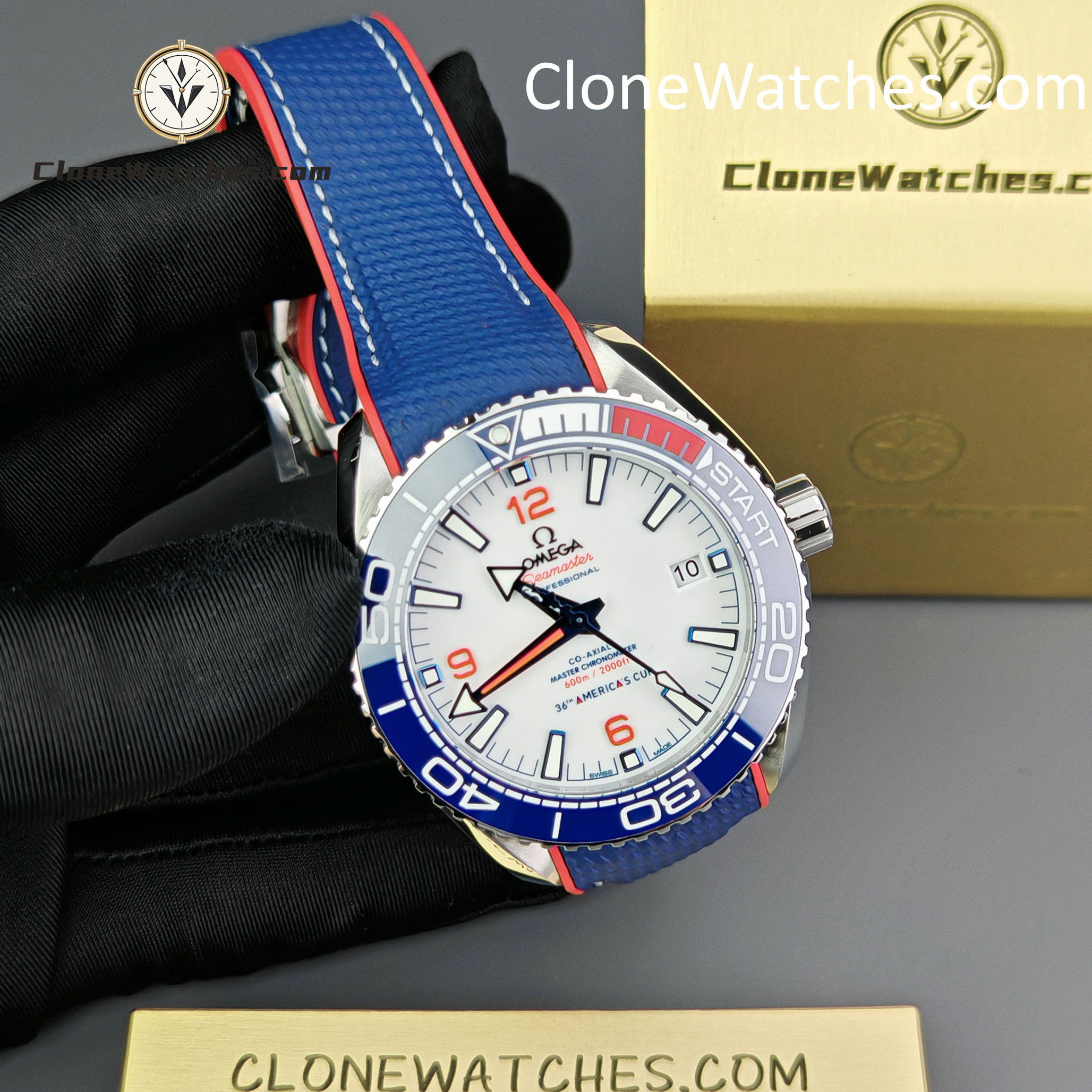 OMEGA Super Clone Watches 1:1 America��s Cup Seamaster Planet Ocean 600m 215.32.43.21.04.001 43.5MM