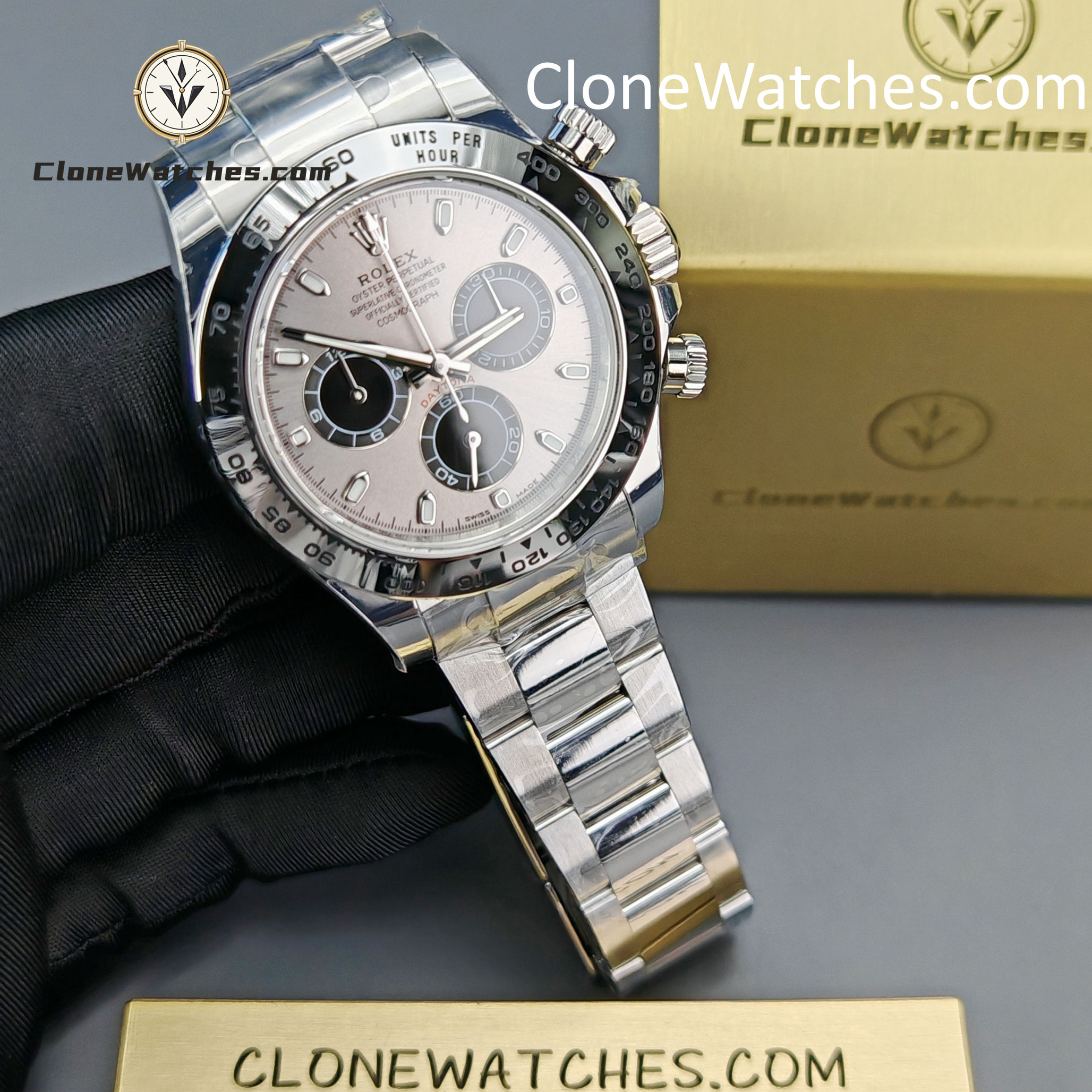 Rolex Super Clone Watches 1:1 Daytona Gray Dial m116509-0072 4130 Movement