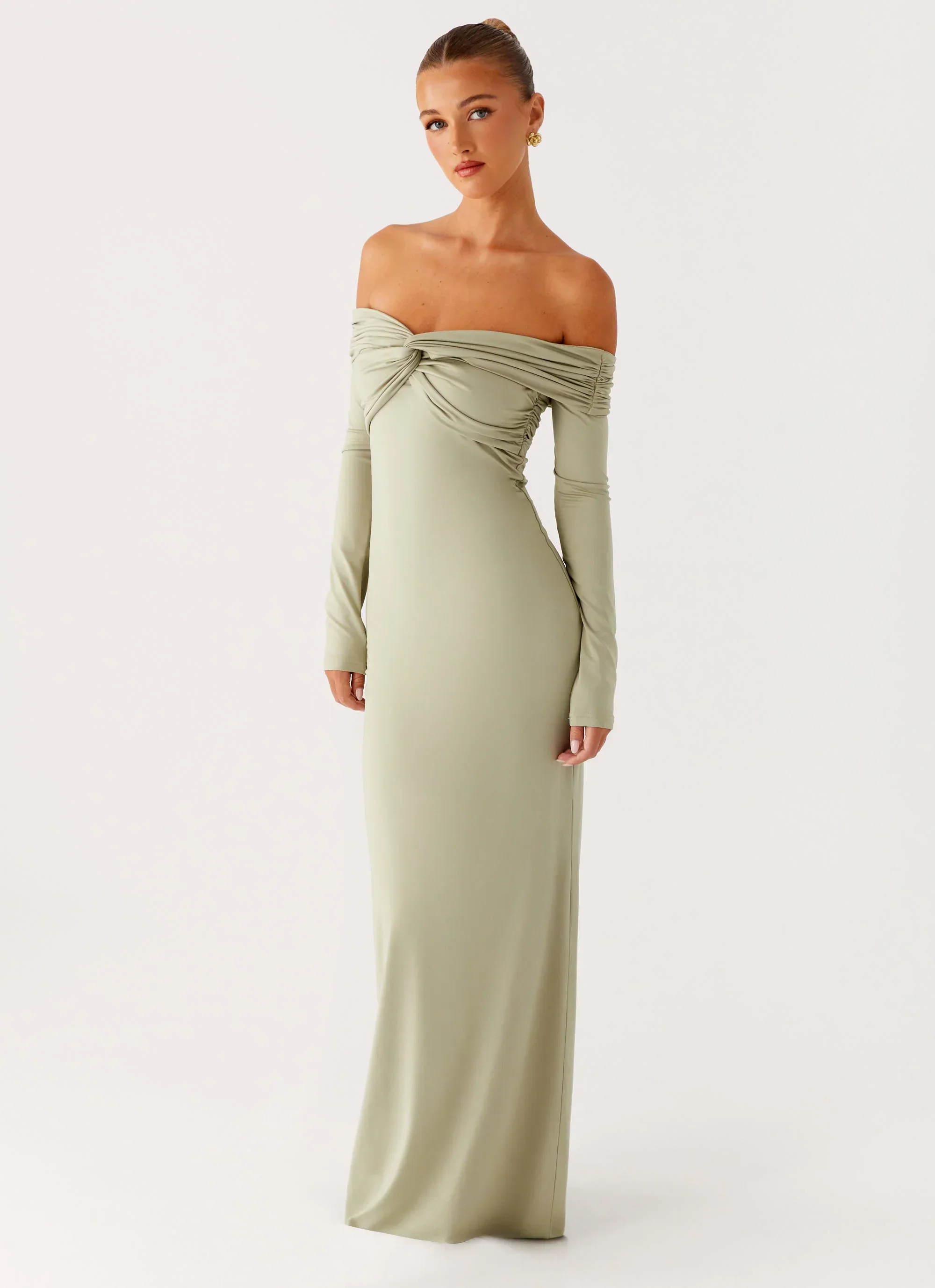 Marla Long Sleeve Maxi Dress - Sage