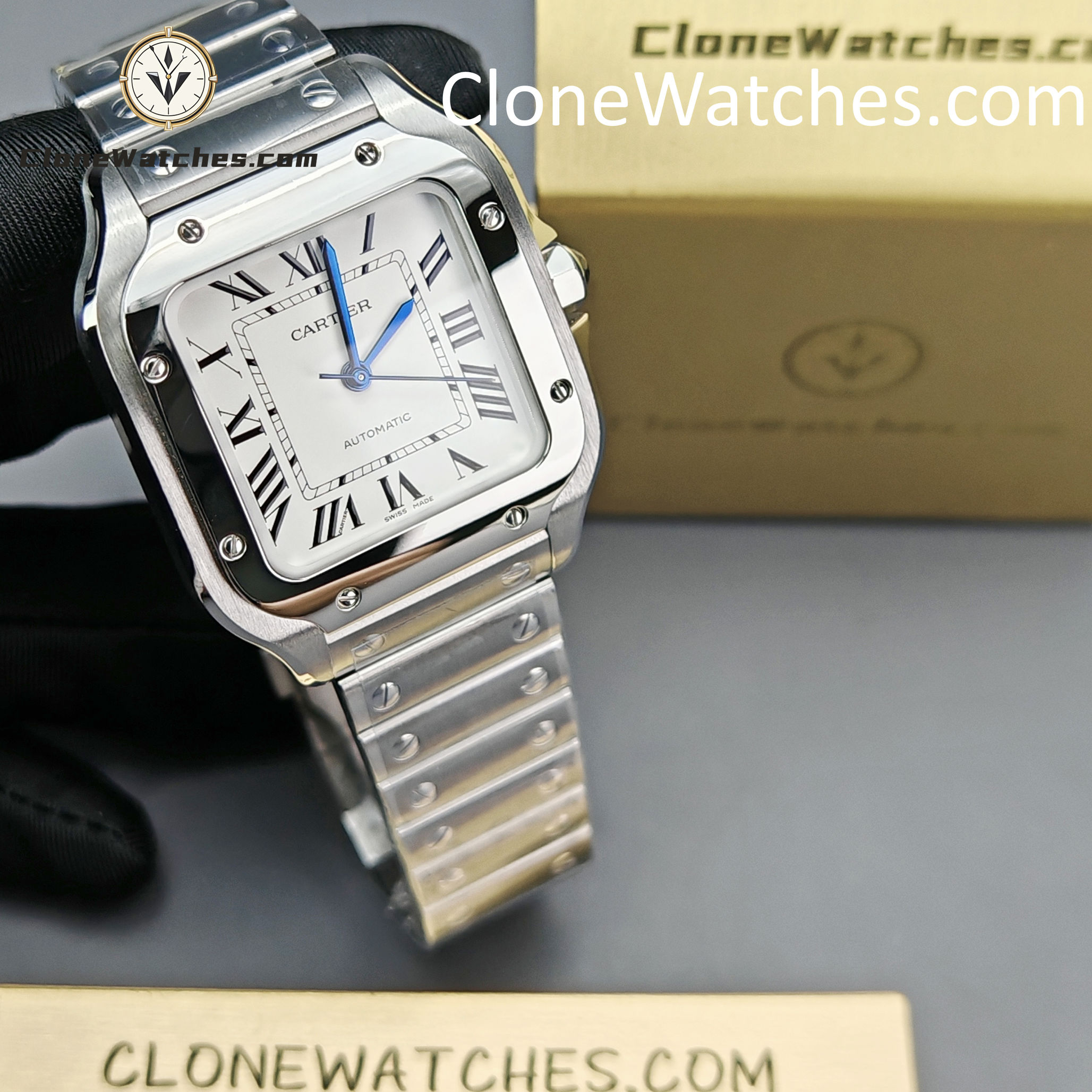 Cartier Super Clone Watches 1:1 Santos Series White Dial 35.1MM WSSA0029