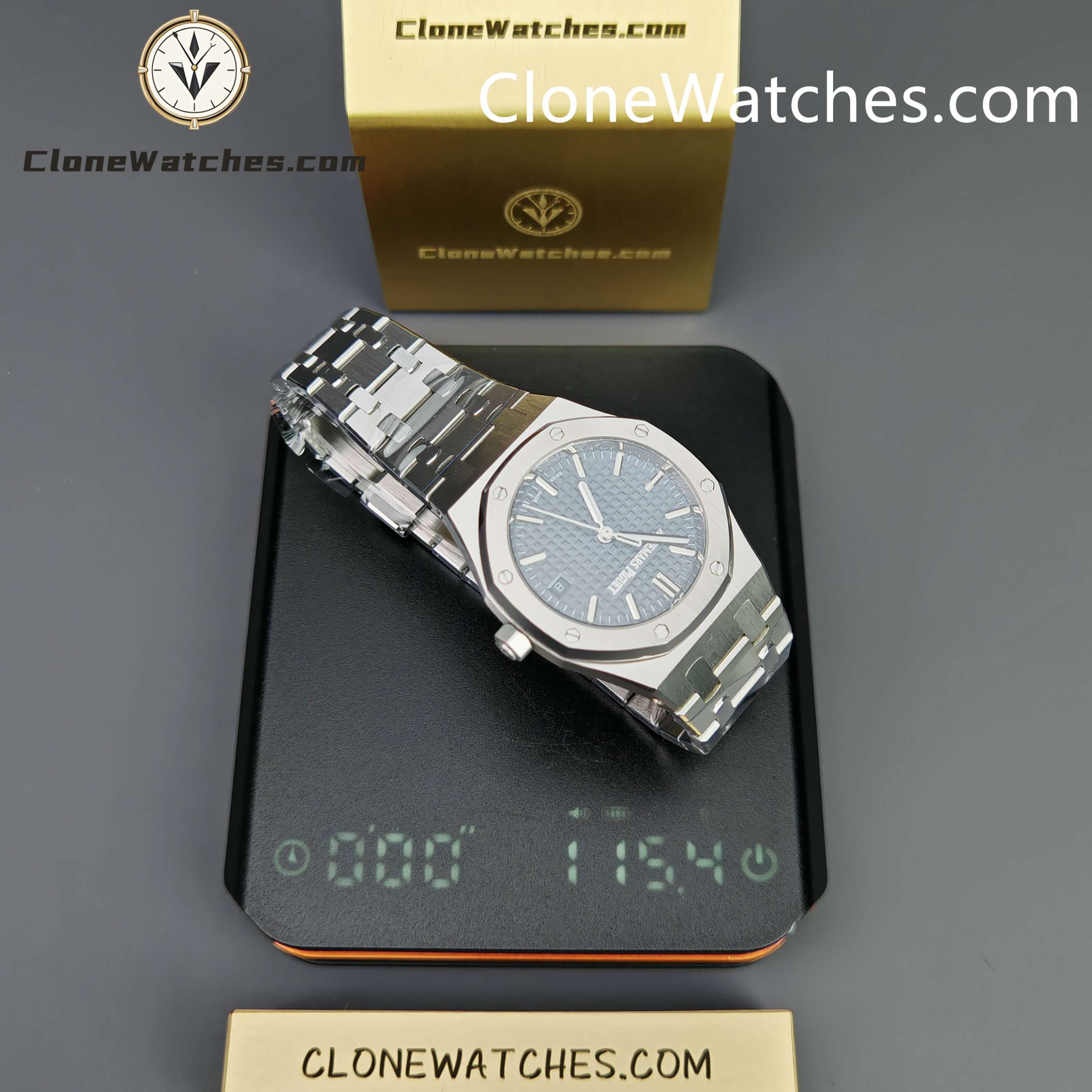 Audemars Piguet Super Clone Watches 1:1 Royal Oak Selfwinding 77350ST Blue Dial 34mm