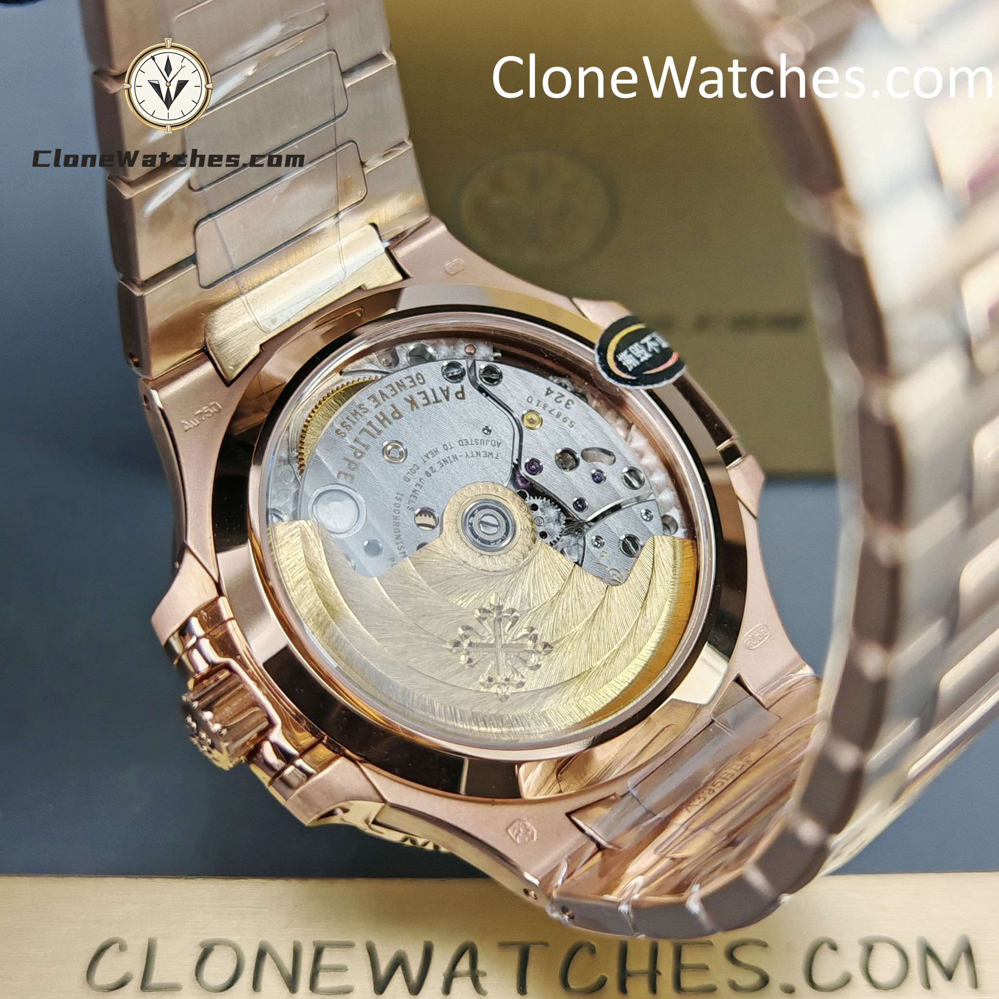 Patek Philippe Super Clone Watches 1:1 Nautilus Rose Gold White Dial 7118/1200R-001 35.2 mm
