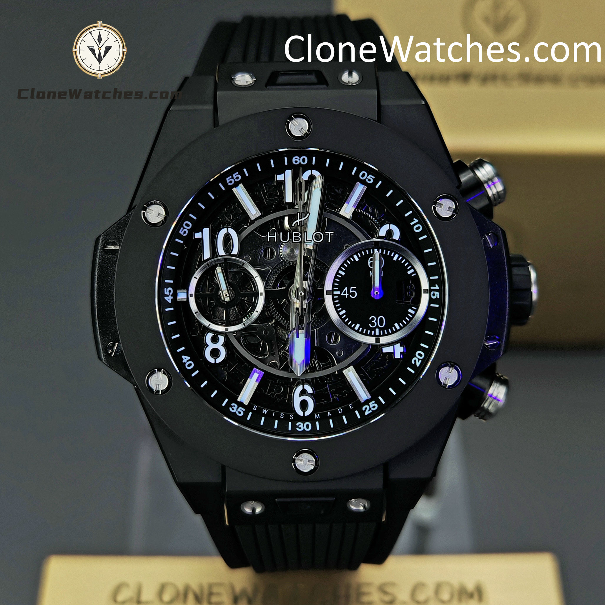 Hublot Super Clone Watches 1:1 Big Bang Unico Black Magic 42MM 441.CI.1171.RX