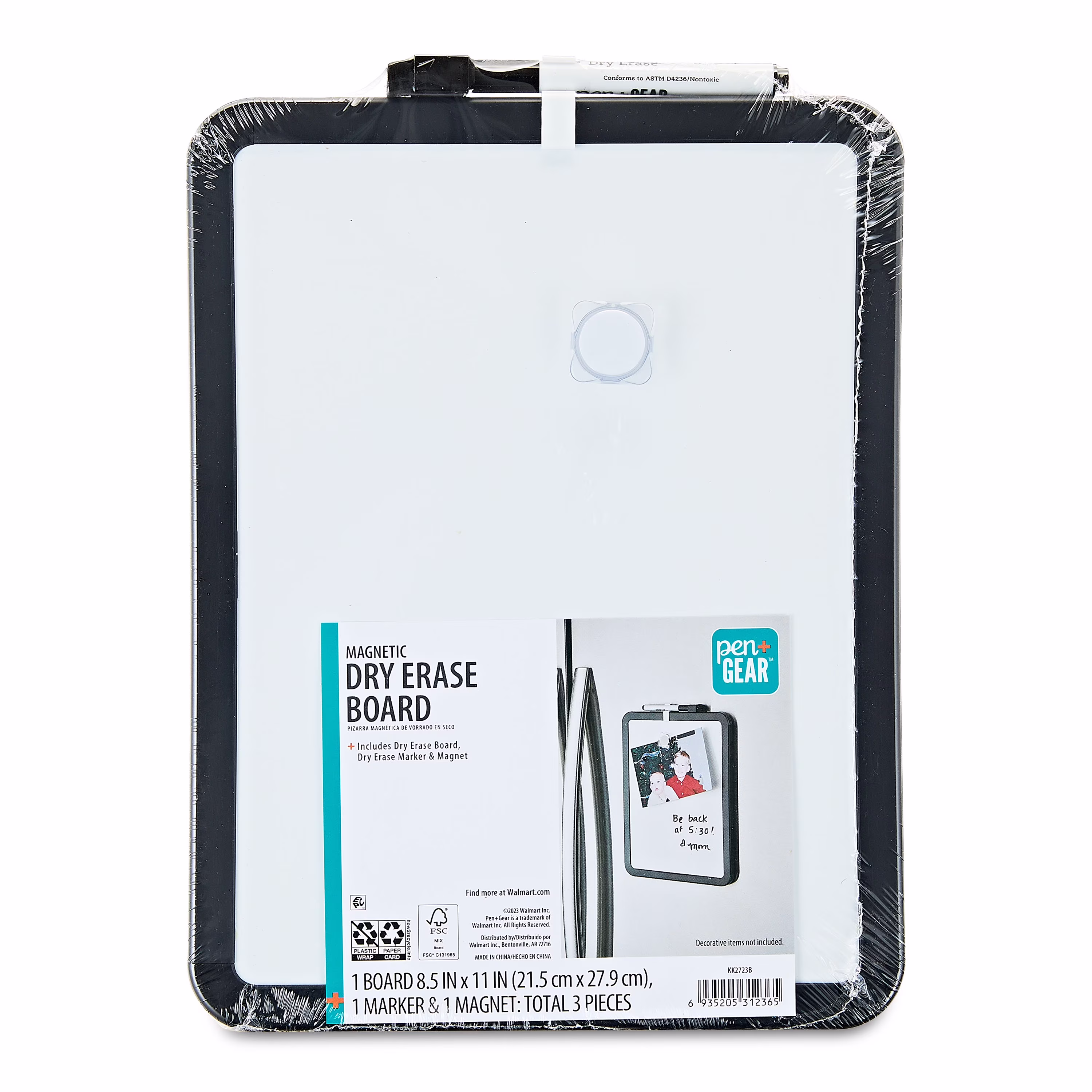 Pen+Gear Magnetic Dry Erase Whiteboard, 8.5