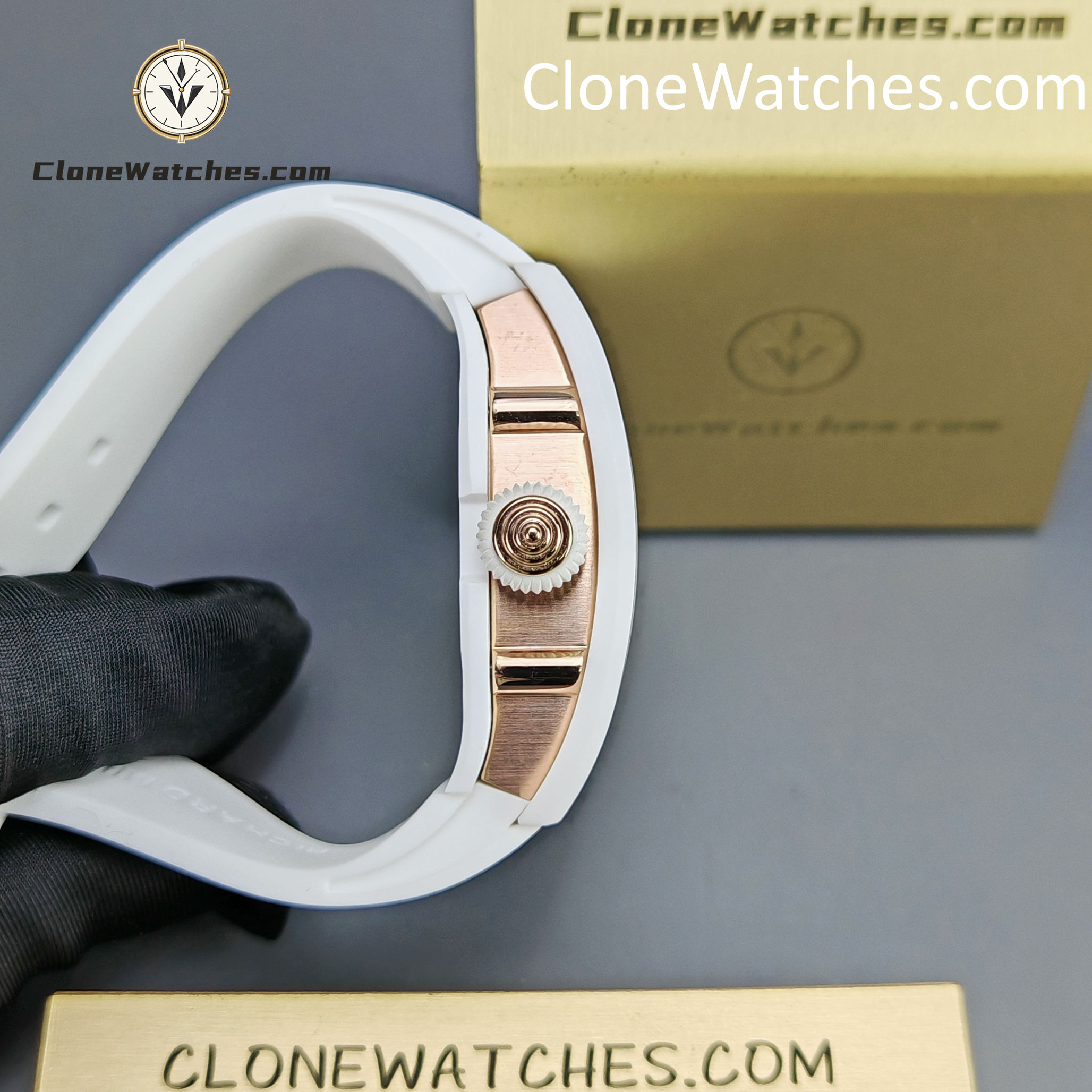 Richard Mille Super Clone Watches 1:1 RM 07 – 01 White Ceramic Marshmallow Dial White Strap