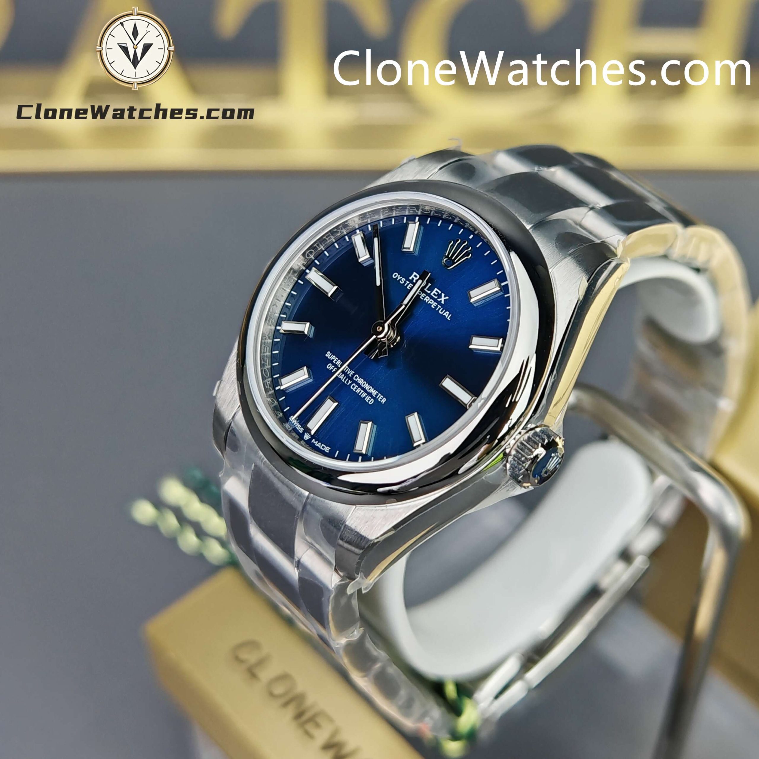 Rolex Super Clone Watches 1:1 Oyster Perpetual Blue Dial 31mm m277200-0003 2232 Movement
