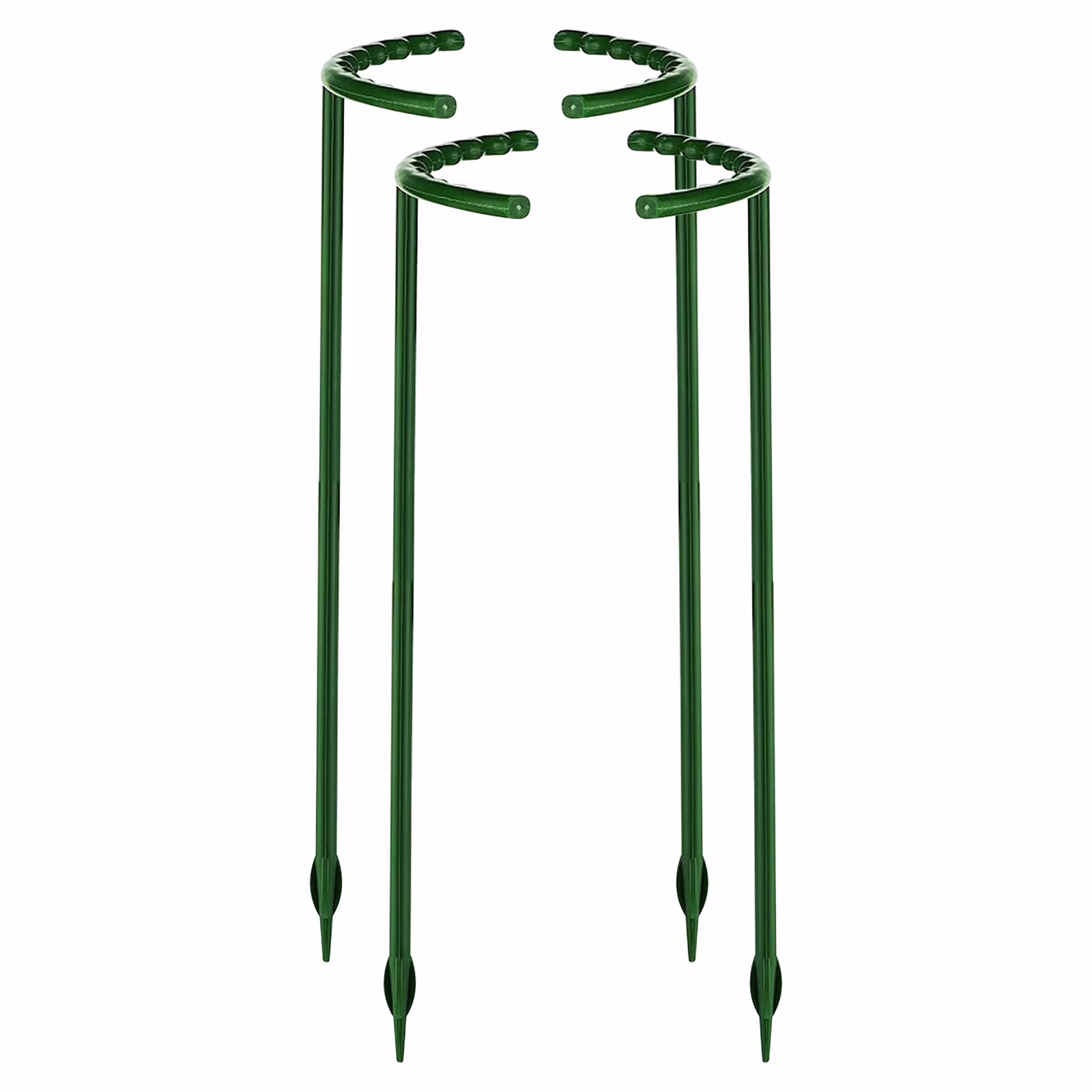 Lilixerw 4 PCS Plant Support Stakes Half Round Plant Stakes for Indoor Plants,Stackable Garden Flower Support,Plant Cages for Tomato,Climbing Plants,Large