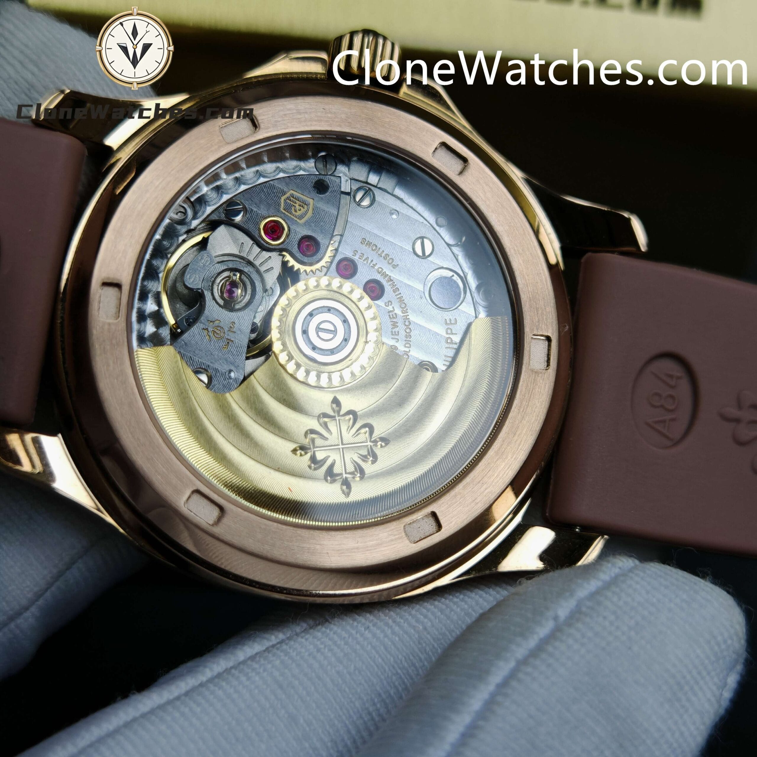 Patek Philippe Super Clone Watches 1:1 Aquanaut 5072R-001 Rose Gold 35.6 mm
