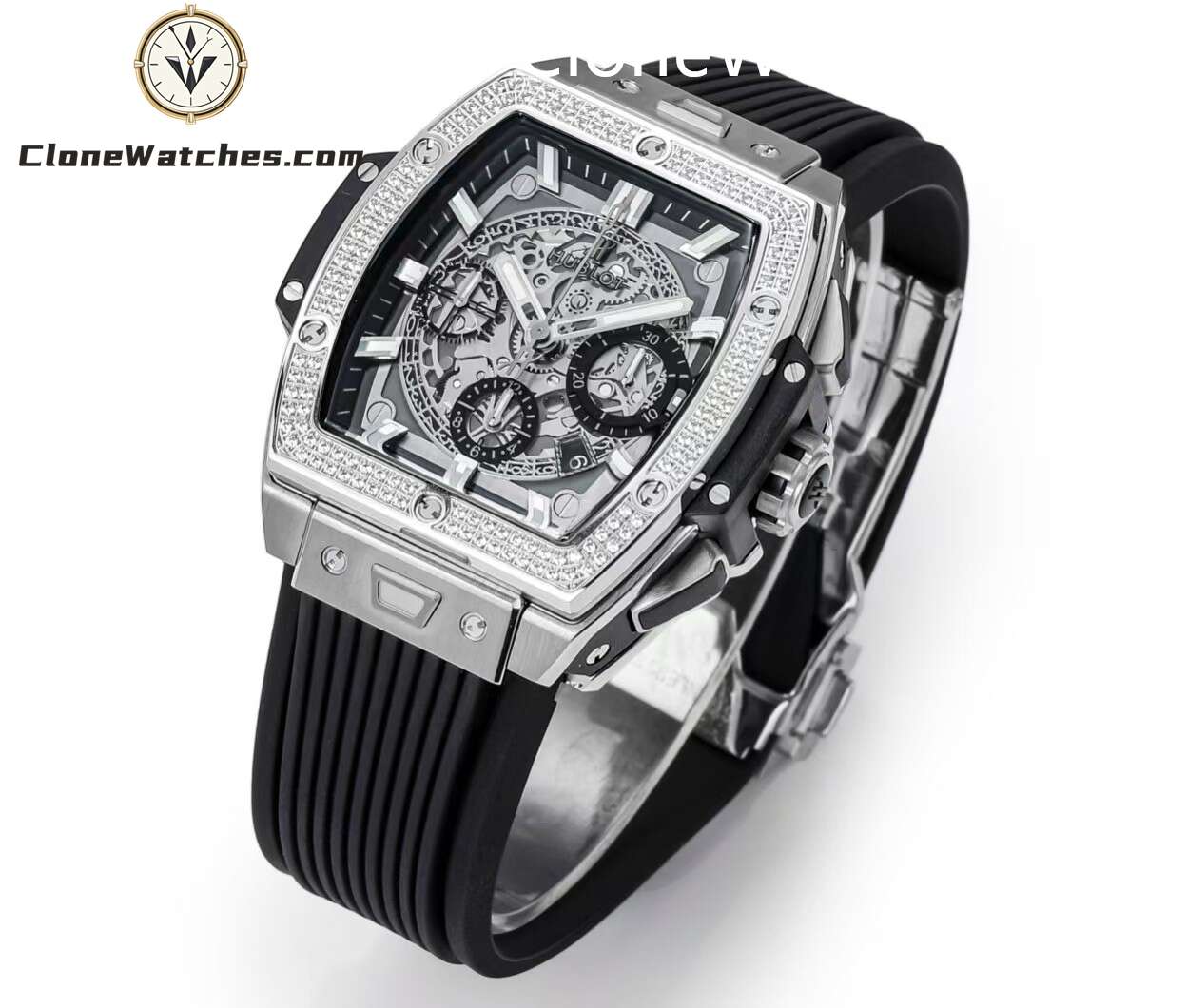Hublot Super Clone Watches 1:1 Spirit of Big Bang Titanium Diamonds 642.NX.0170.RX.1104