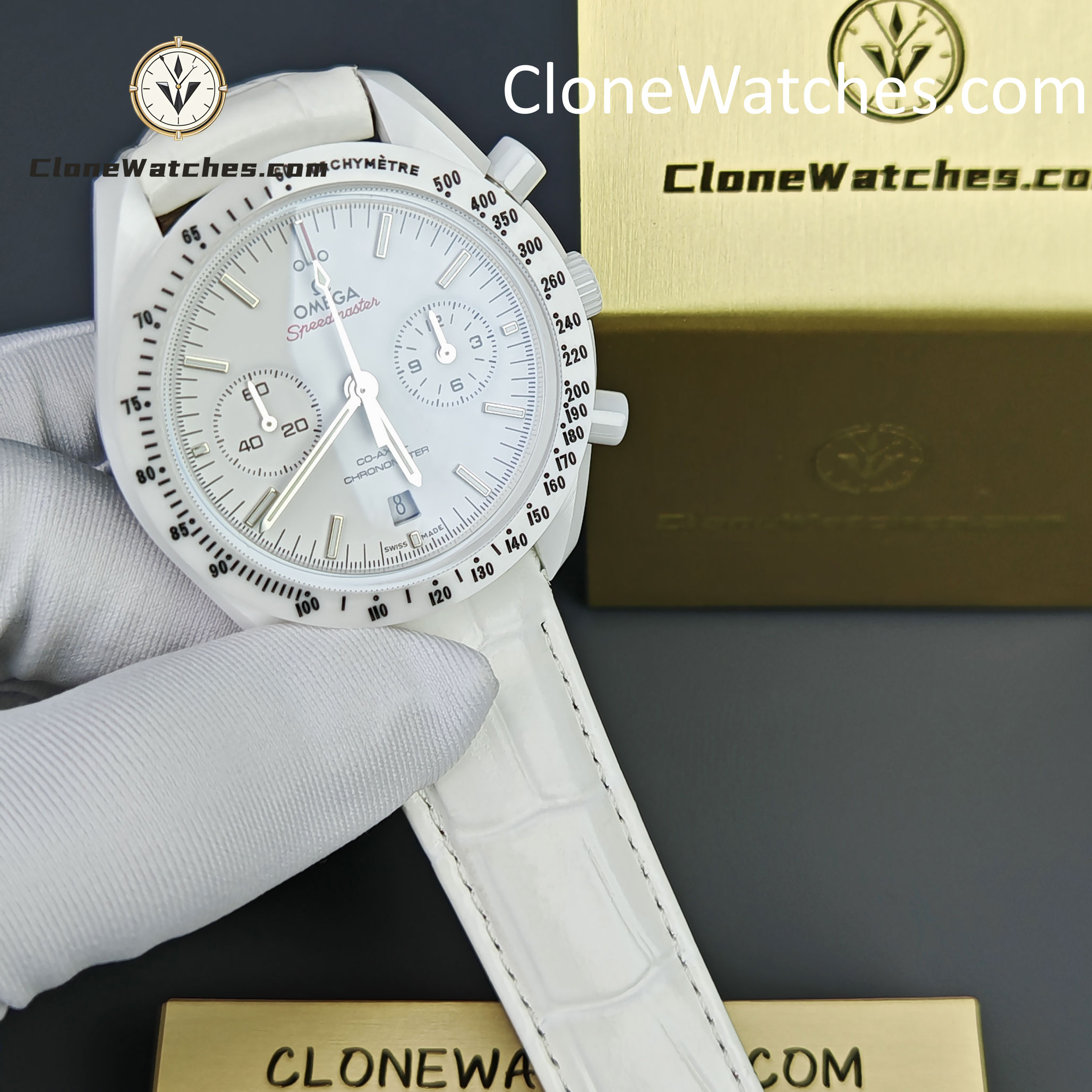 OMEGA Super Clone Watches 1:1 Speedmaster Dark Side of the Moon 311.93.44.51.04.002 44.25mm White Side of the Moon