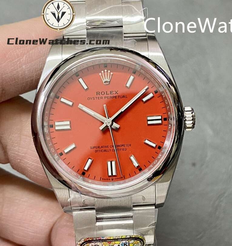 Rolex Super Clone Watches 1:1 Oyster Perpetual Red Dial 36mm m126000-0007 3230 Movement